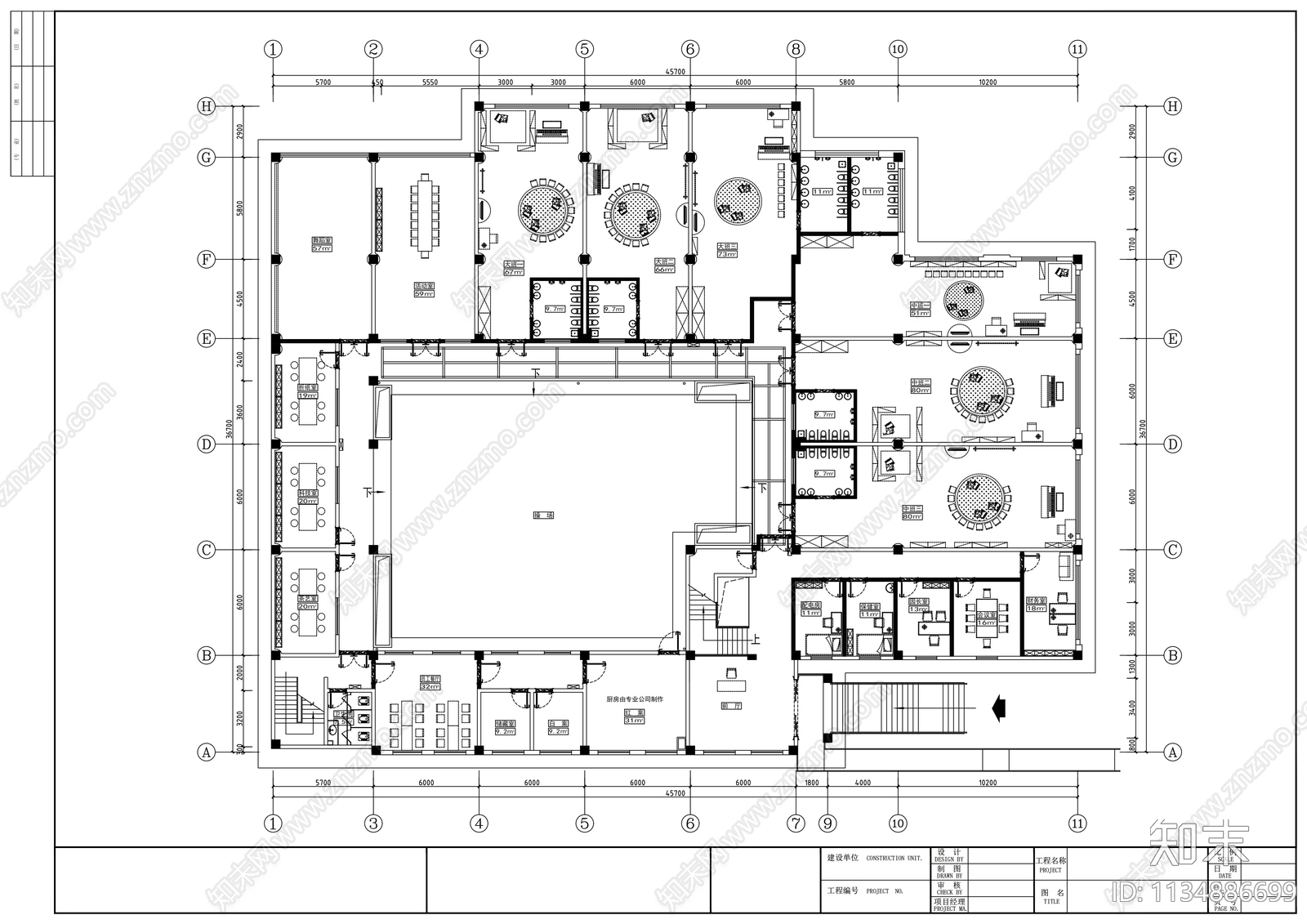 花园小镇幼儿园室内cad施工图下载【ID:1134886699】