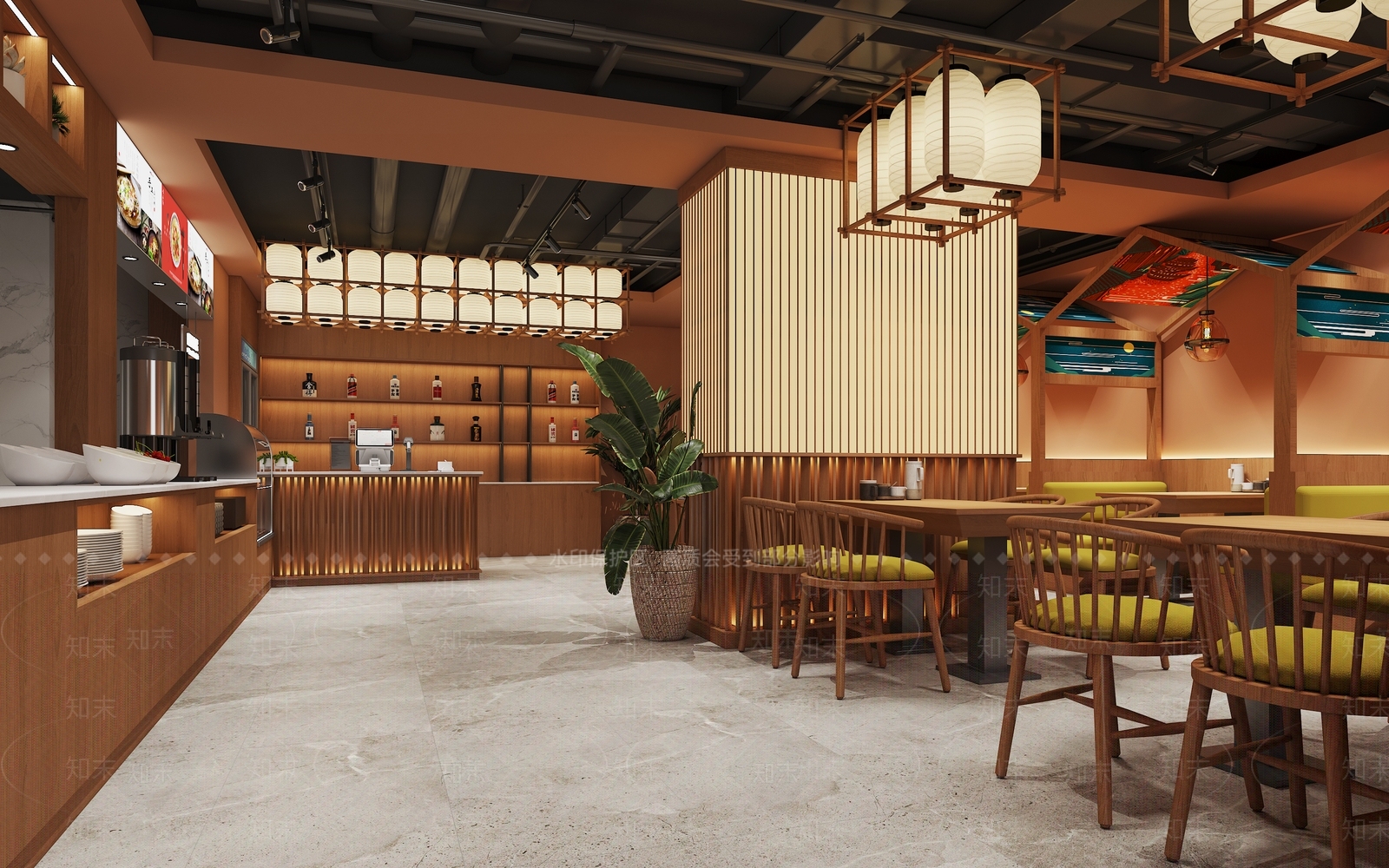 新中式面馆早餐店3D模型下载【ID:1134878922】