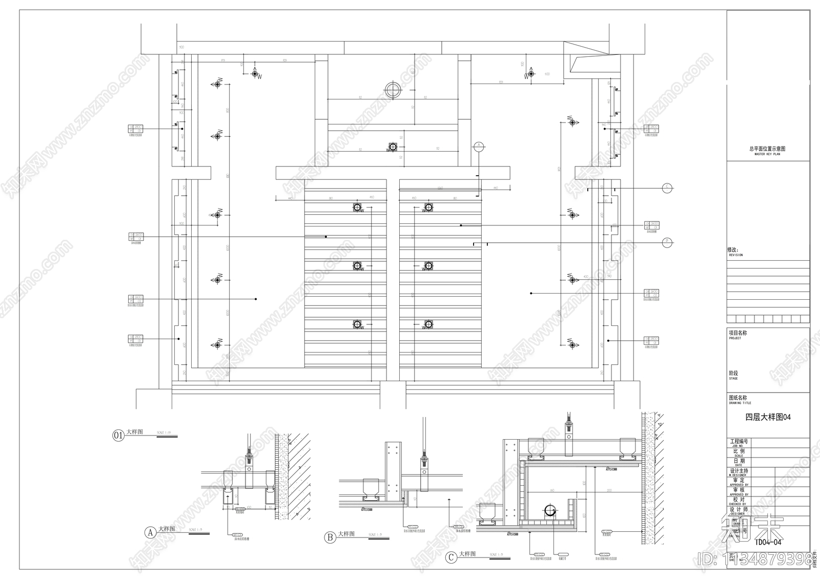 重点中学综合楼室内cad施工图下载【ID:1134879398】