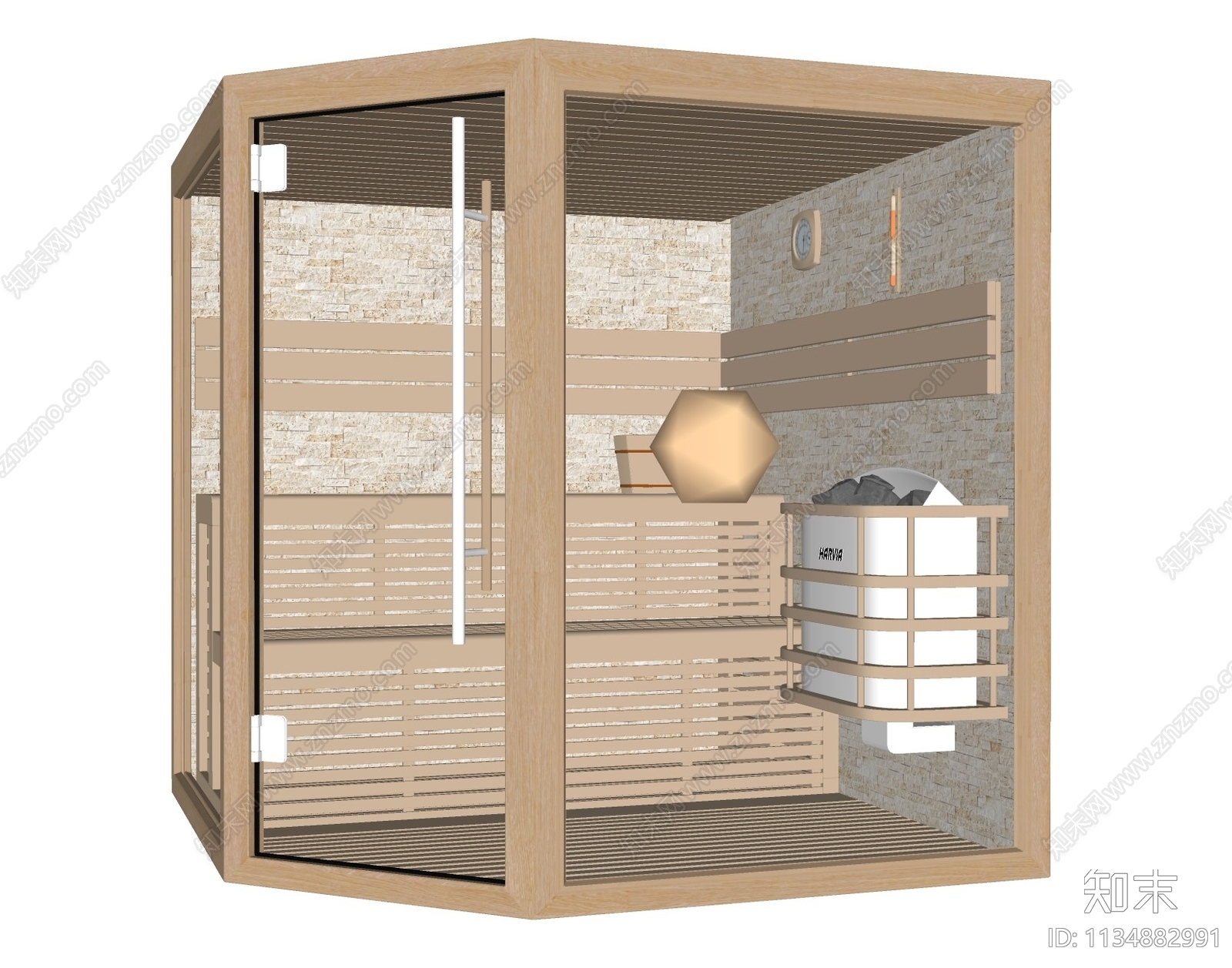 现代桑拿房SU模型下载【ID:1134882991】