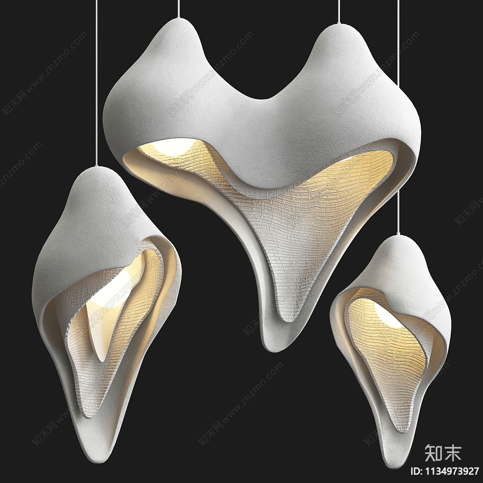 侘寂装饰吊灯3D模型下载【ID:1134973927】