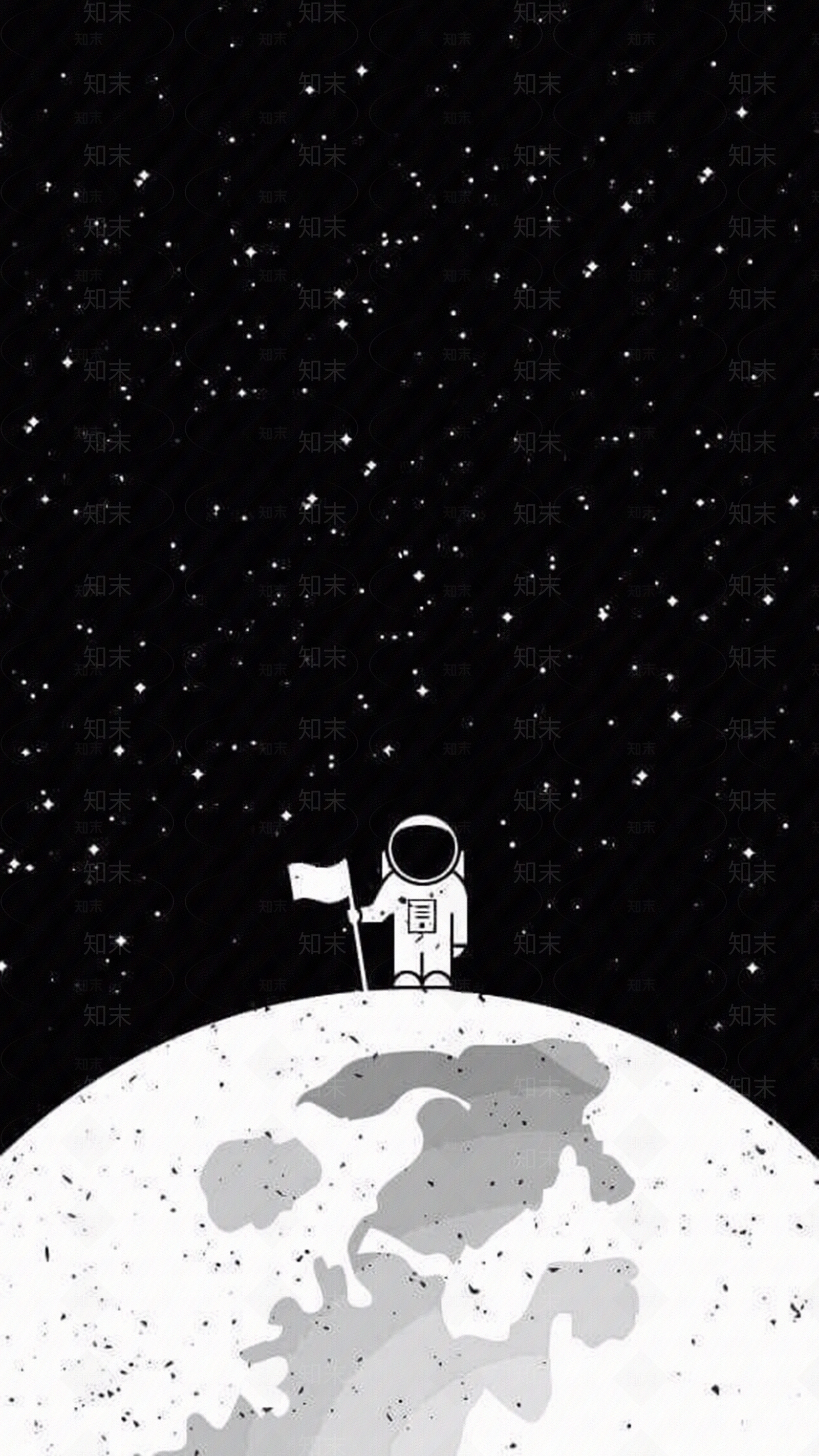 宇航员太空主题儿童房壁纸贴图下载【ID:1134890843】