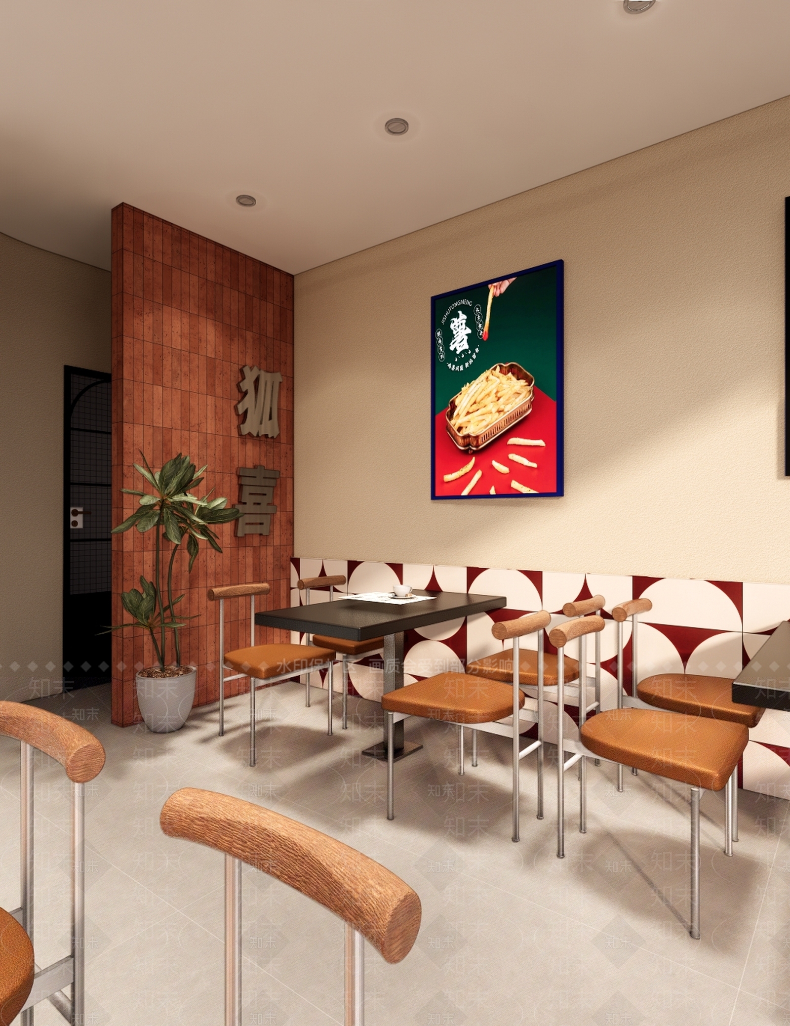 现代汉堡店SU模型下载【ID:1134954233】