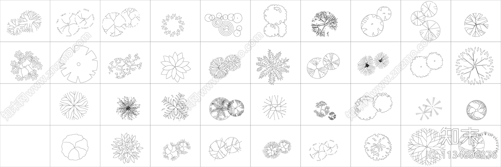 精品植物cad施工图下载【ID:1134896376】