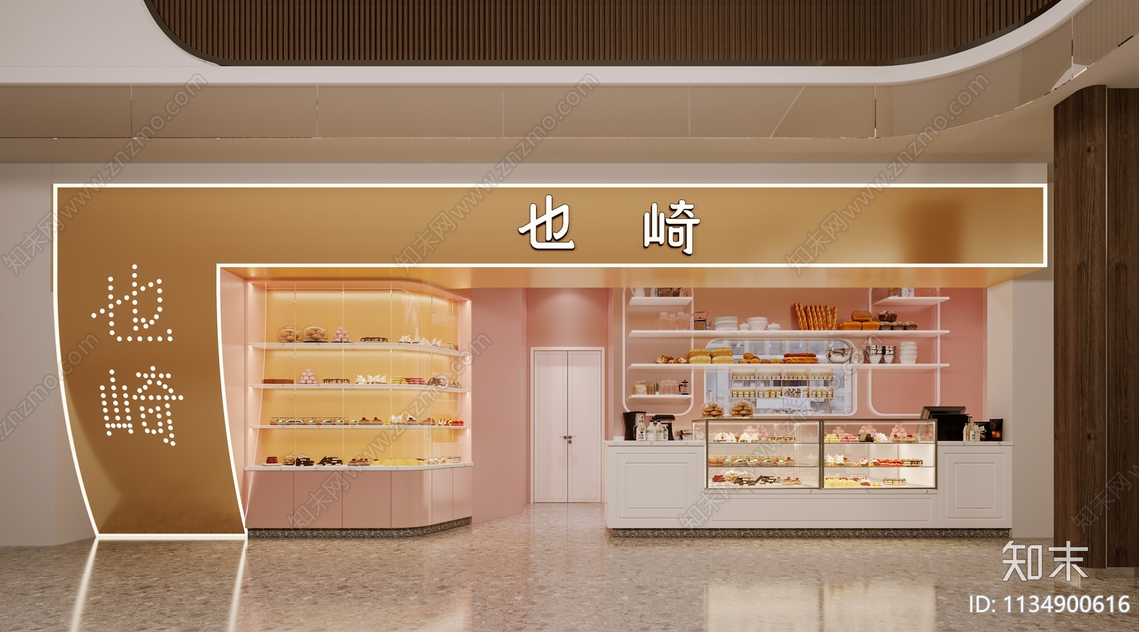 现代甜品面包店3D模型下载【ID:1134900616】