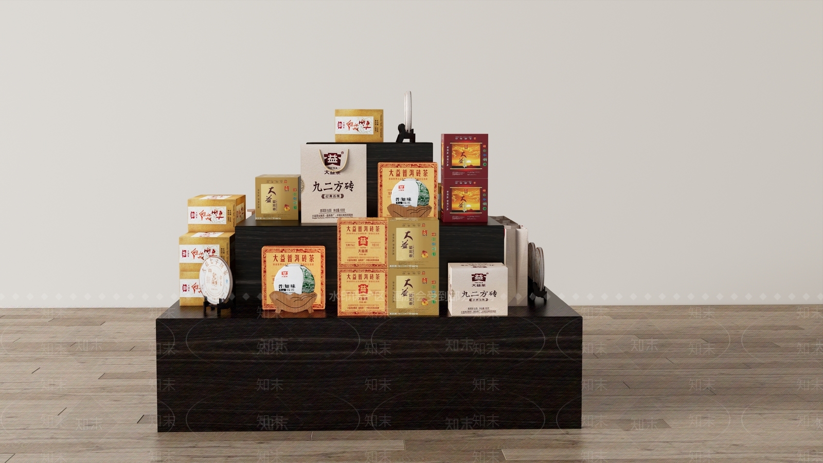 现代茶叶展台SU模型下载【ID:1134902608】