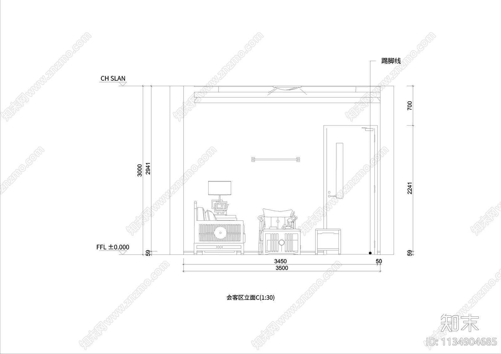 会议室cad施工图下载【ID:1134904685】