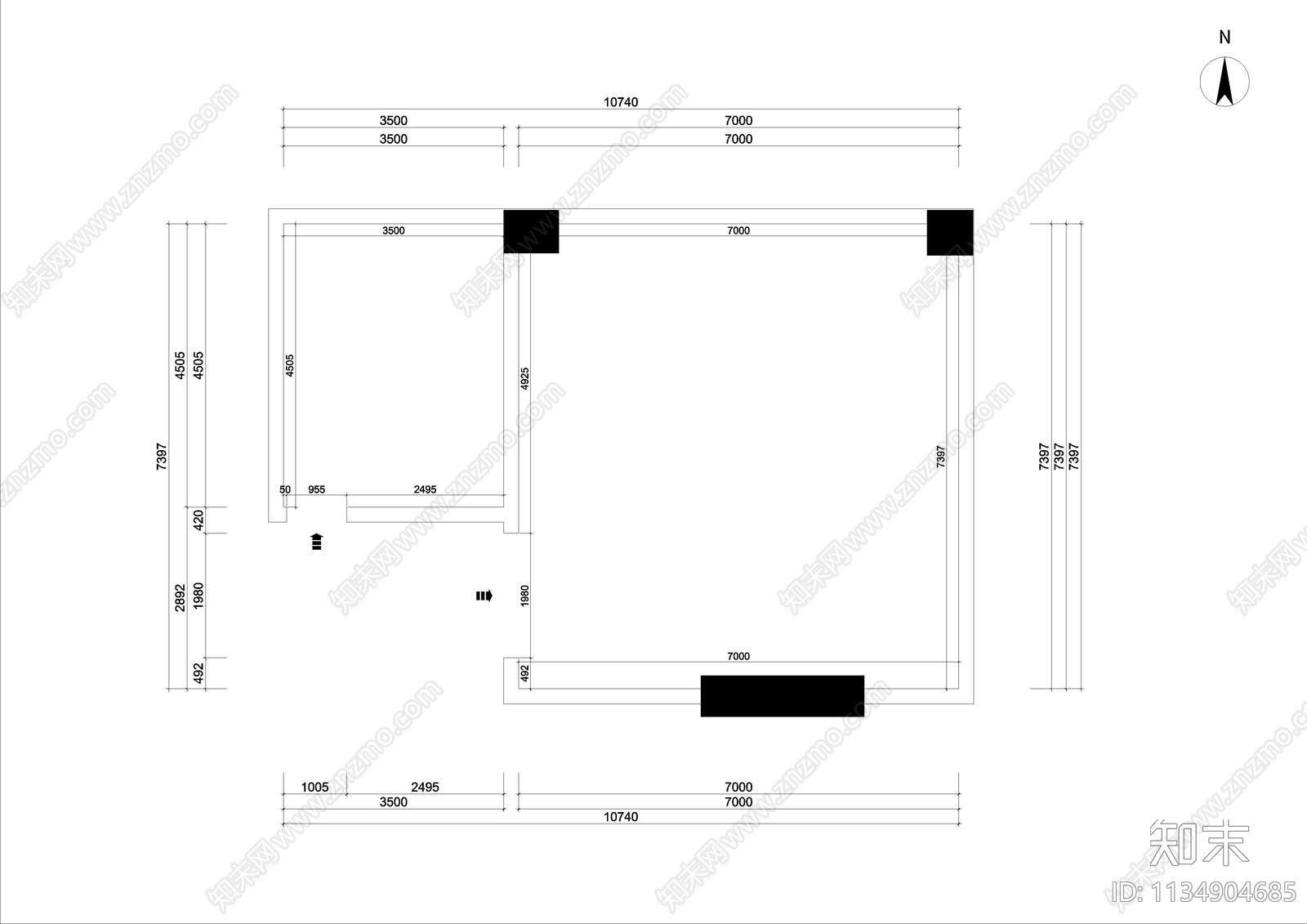 会议室cad施工图下载【ID:1134904685】