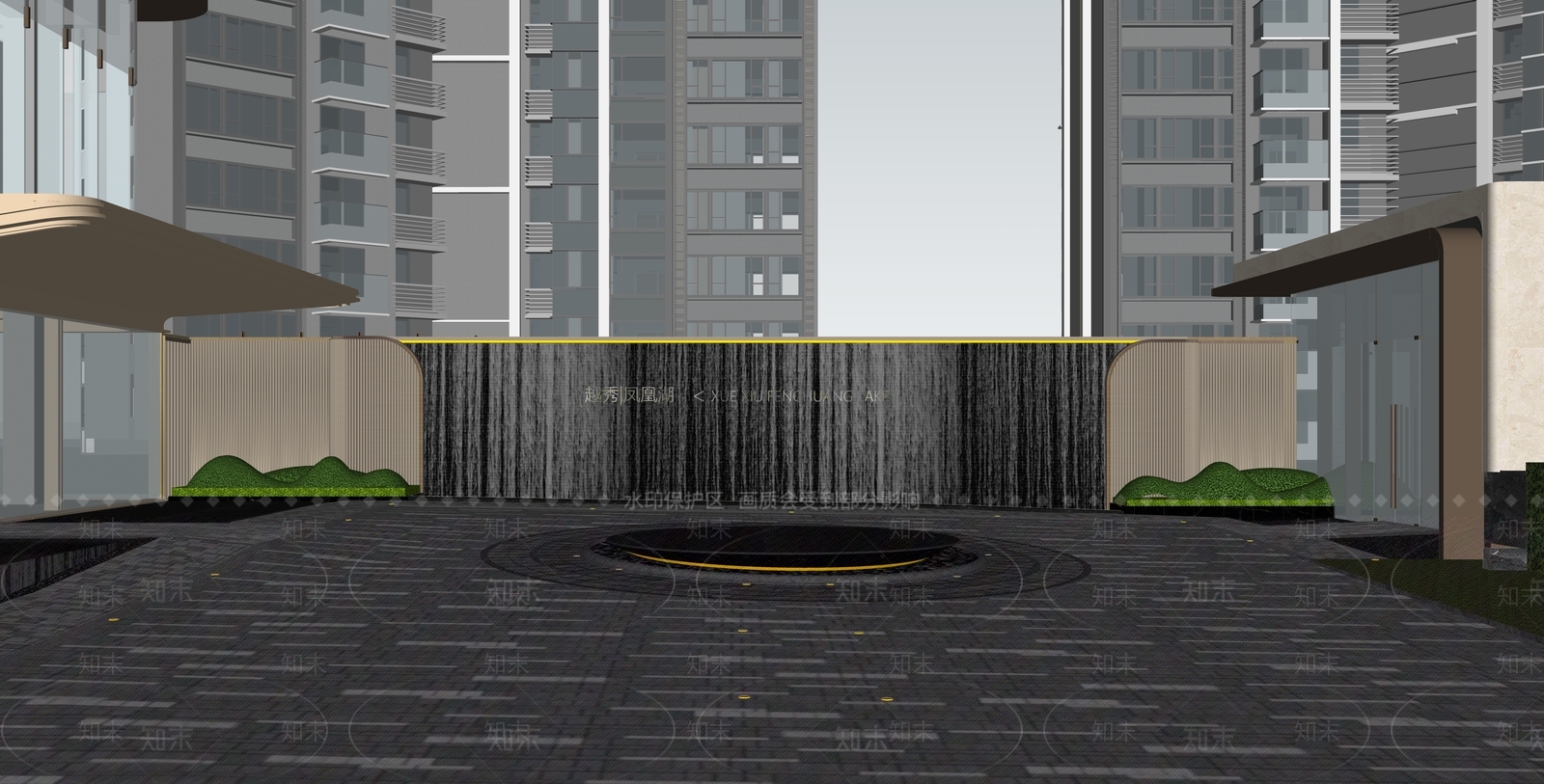 现代示范区景观SU模型下载【ID:1134906851】