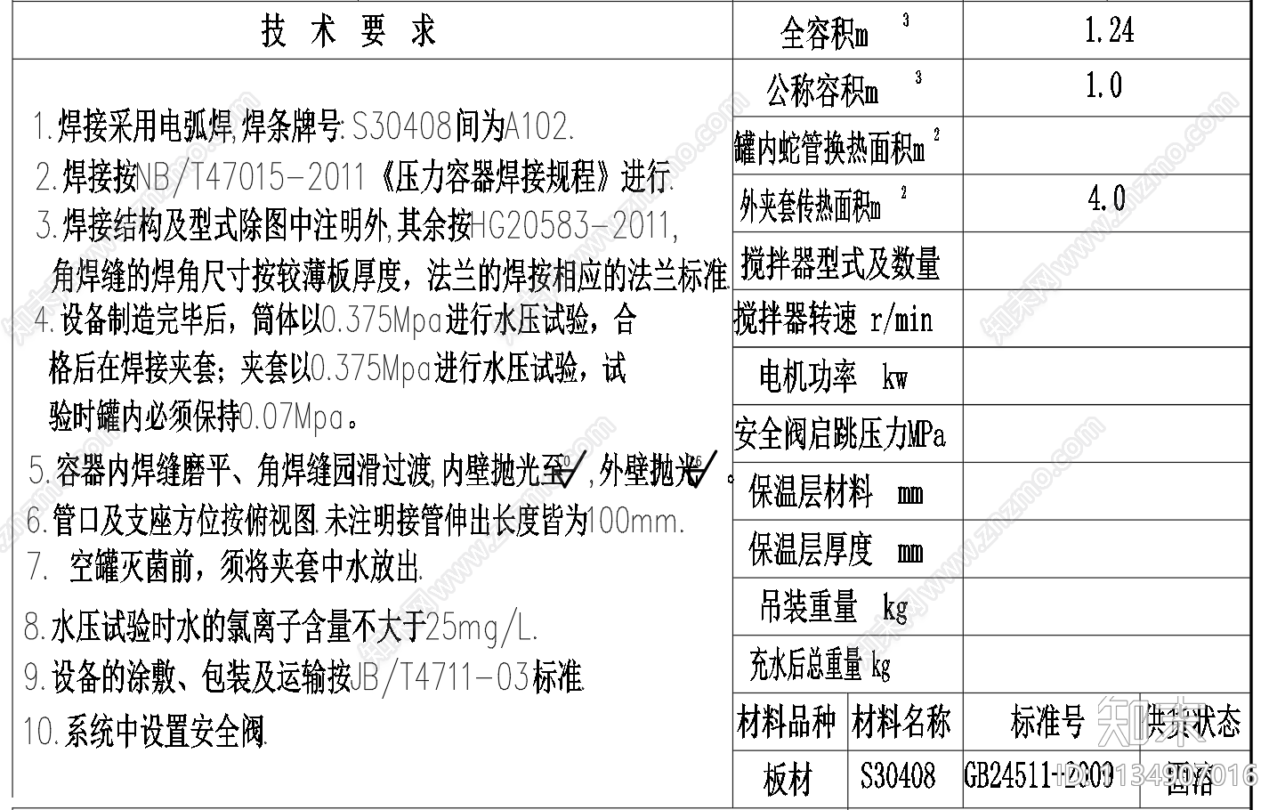 1立方消泡剂补料罐cad施工图下载【ID:1134907016】