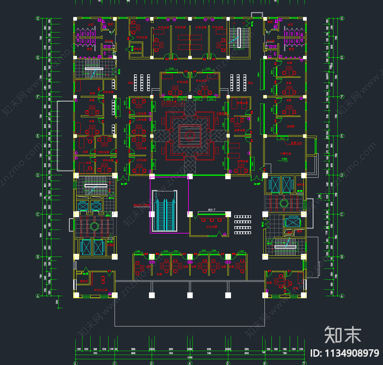 105套医院门诊楼综合楼住院楼施工图下载【ID:1134908979】