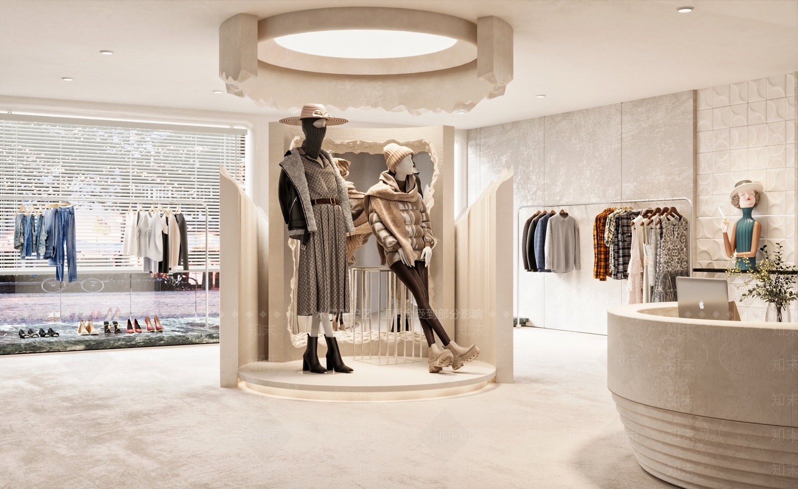 侘寂服装店SU模型下载【ID:1134910308】