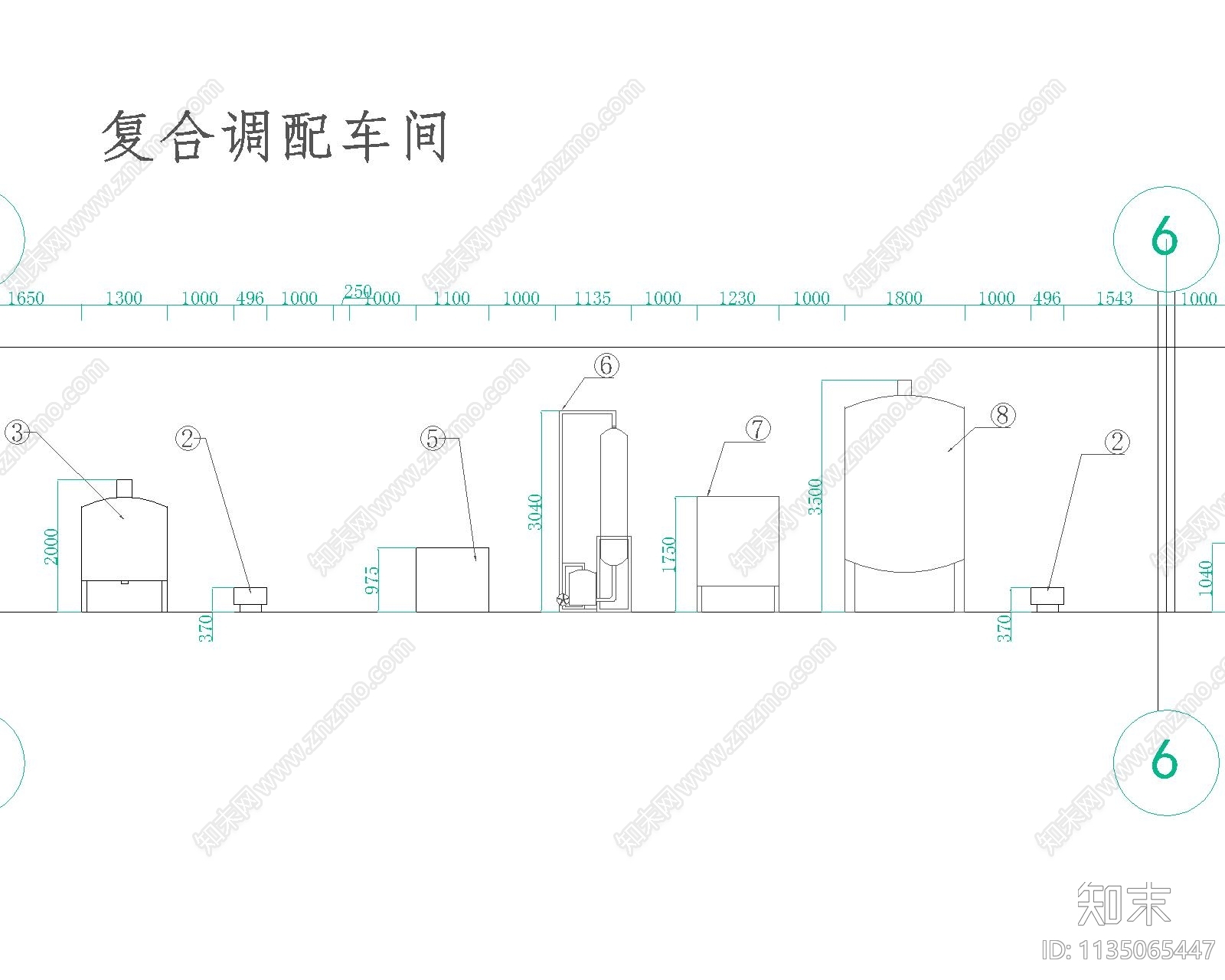 豆奶加工车间立面图cad施工图下载【ID:1135065447】