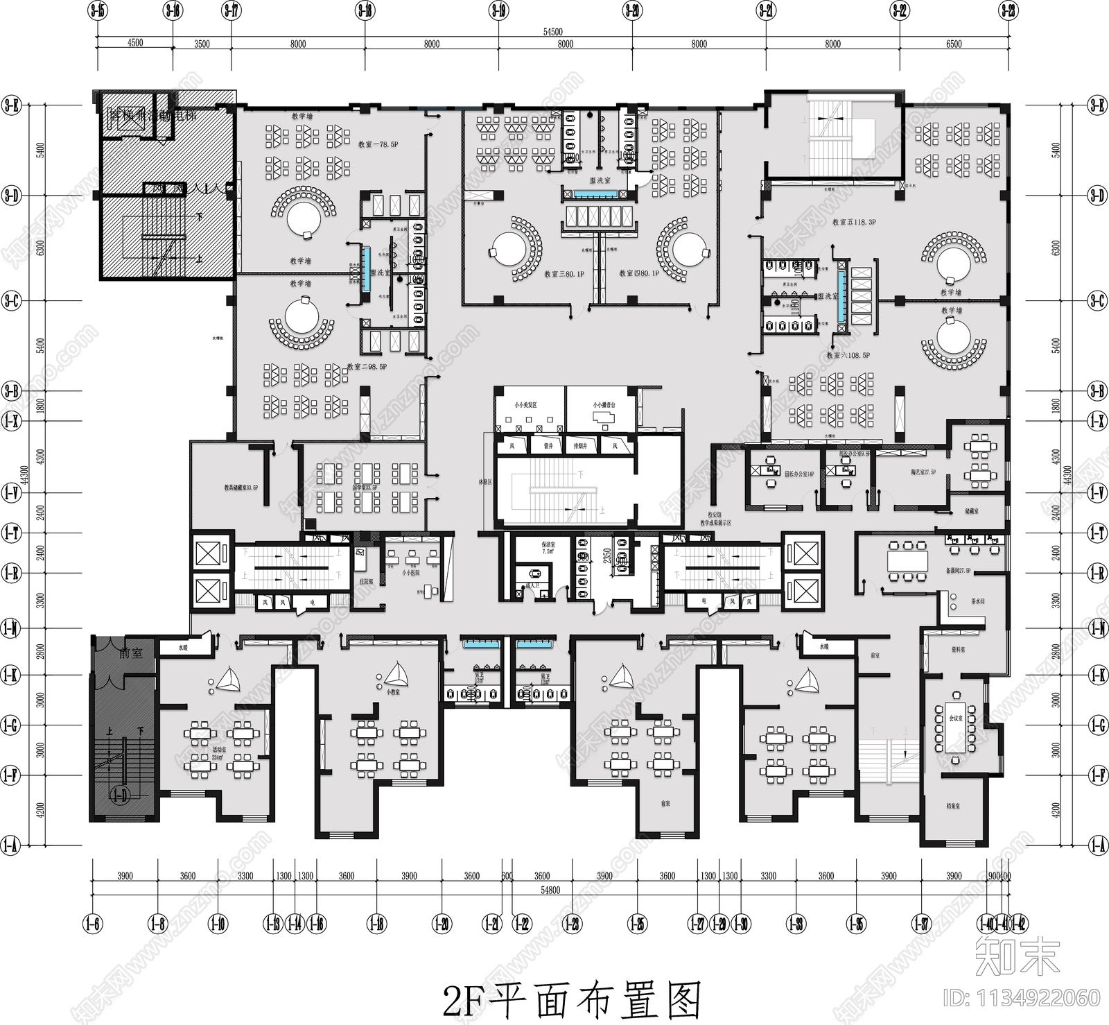幼儿园平面布置图施工图下载【ID:1134922060】