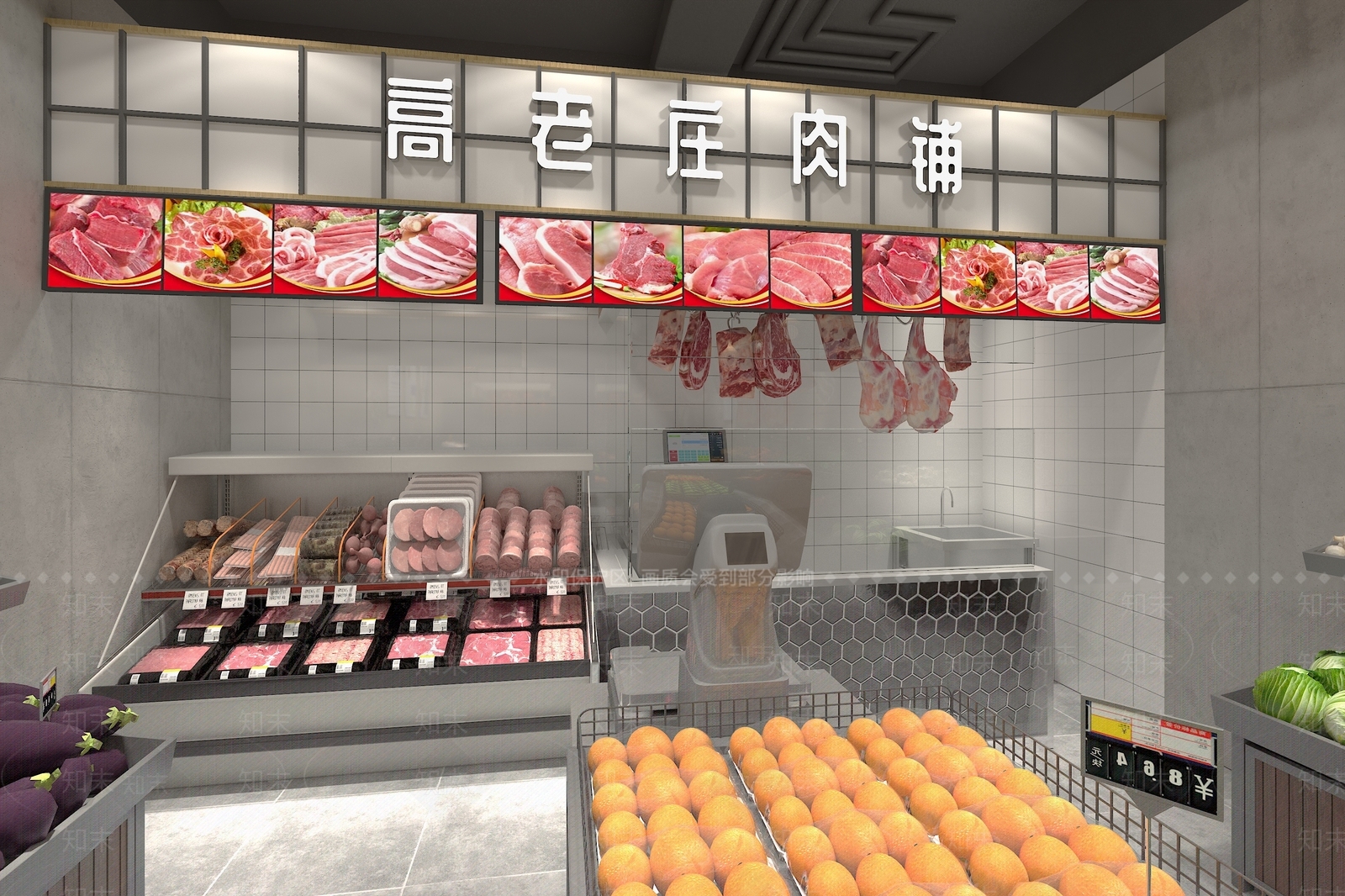 工业风超市3D模型下载【ID:1134928789】