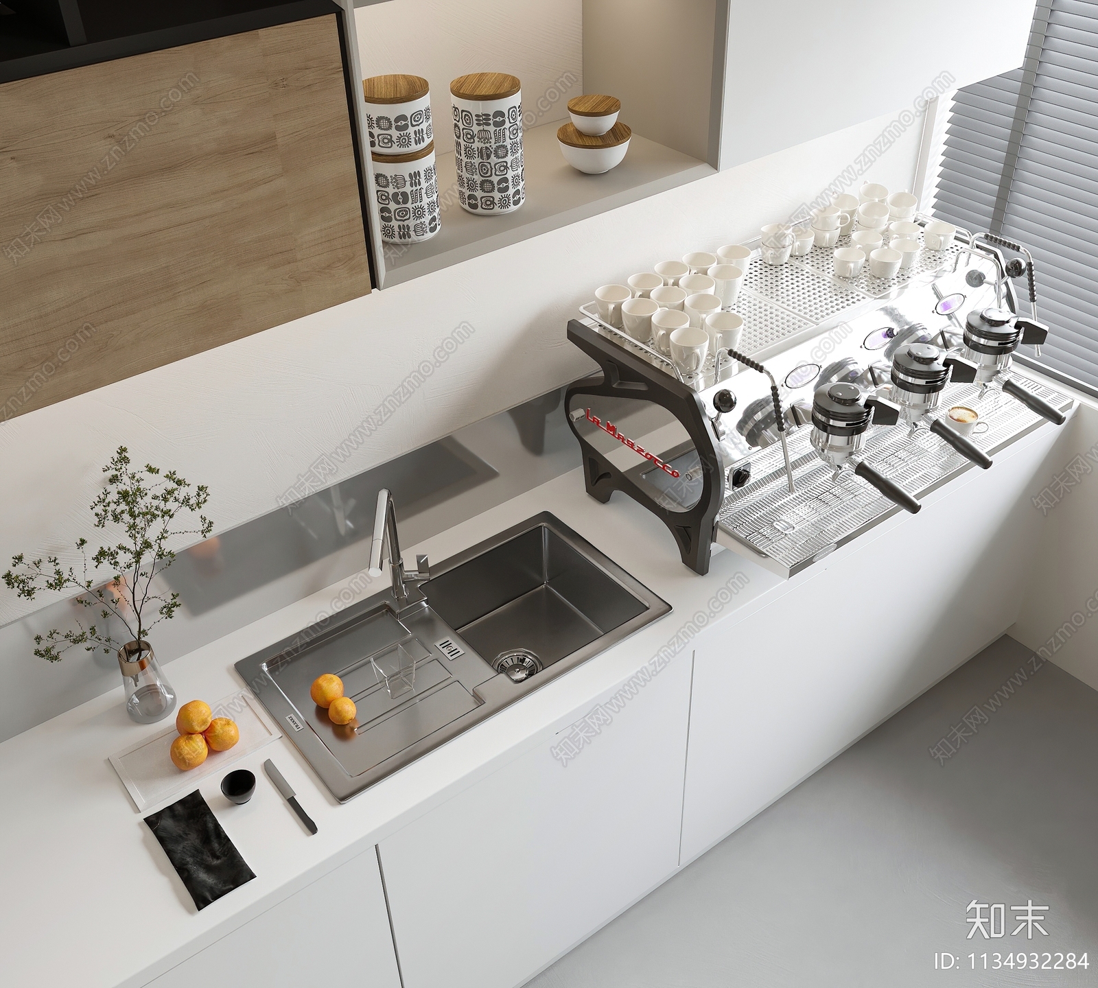 现代奶茶咖啡店工作台3D模型下载【ID:1134932284】