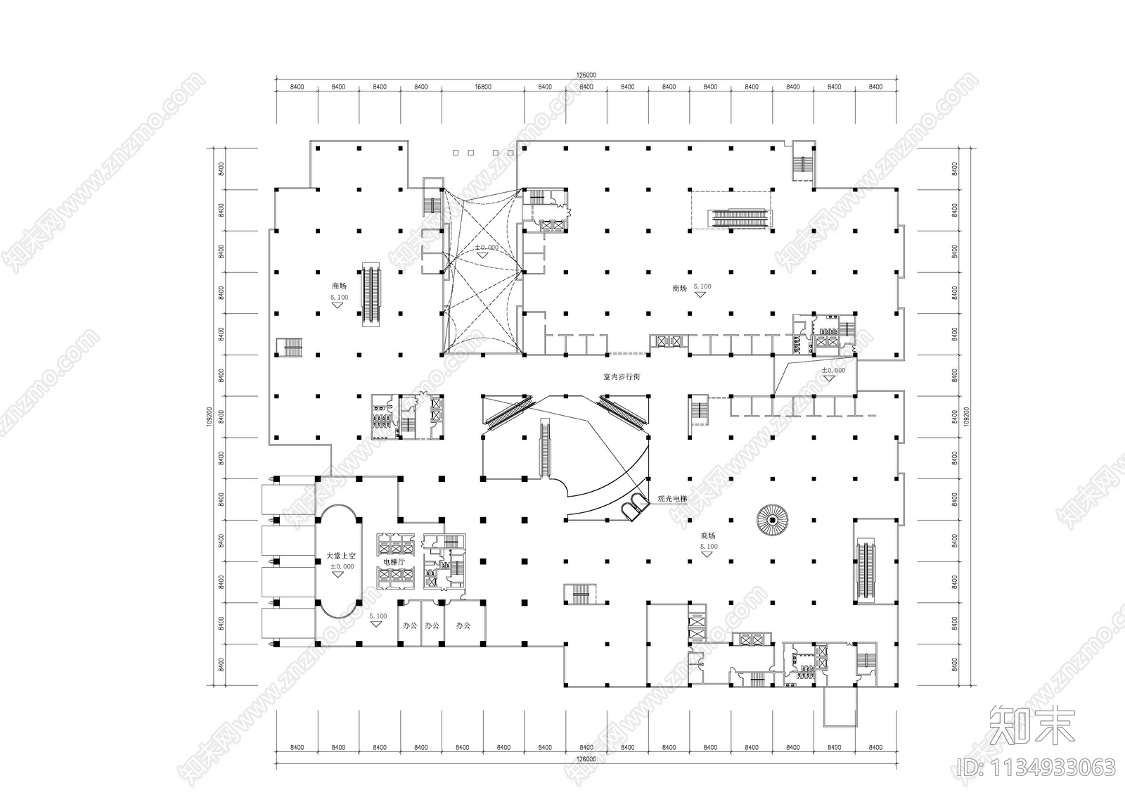 商业综合体建筑效果图cad施工图下载【ID:1134933063】
