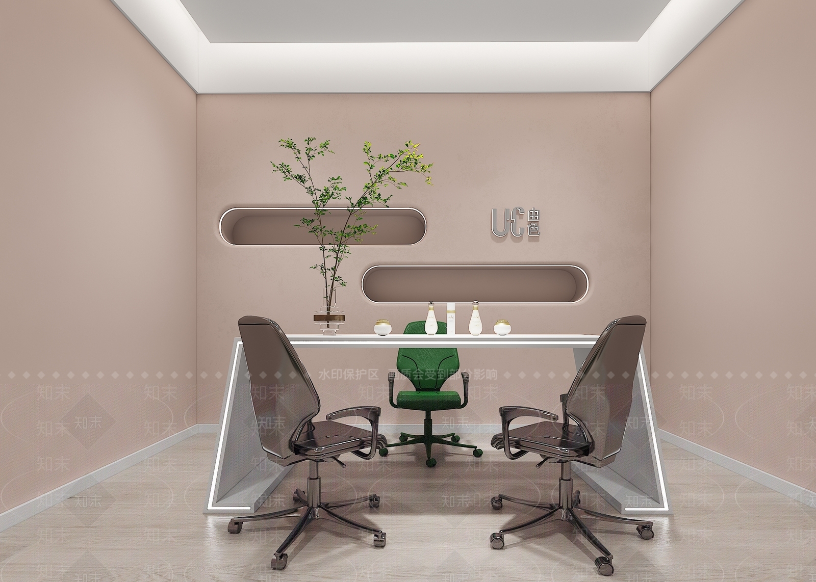 现代美容SPA店办公室3D模型下载【ID:1134943283】
