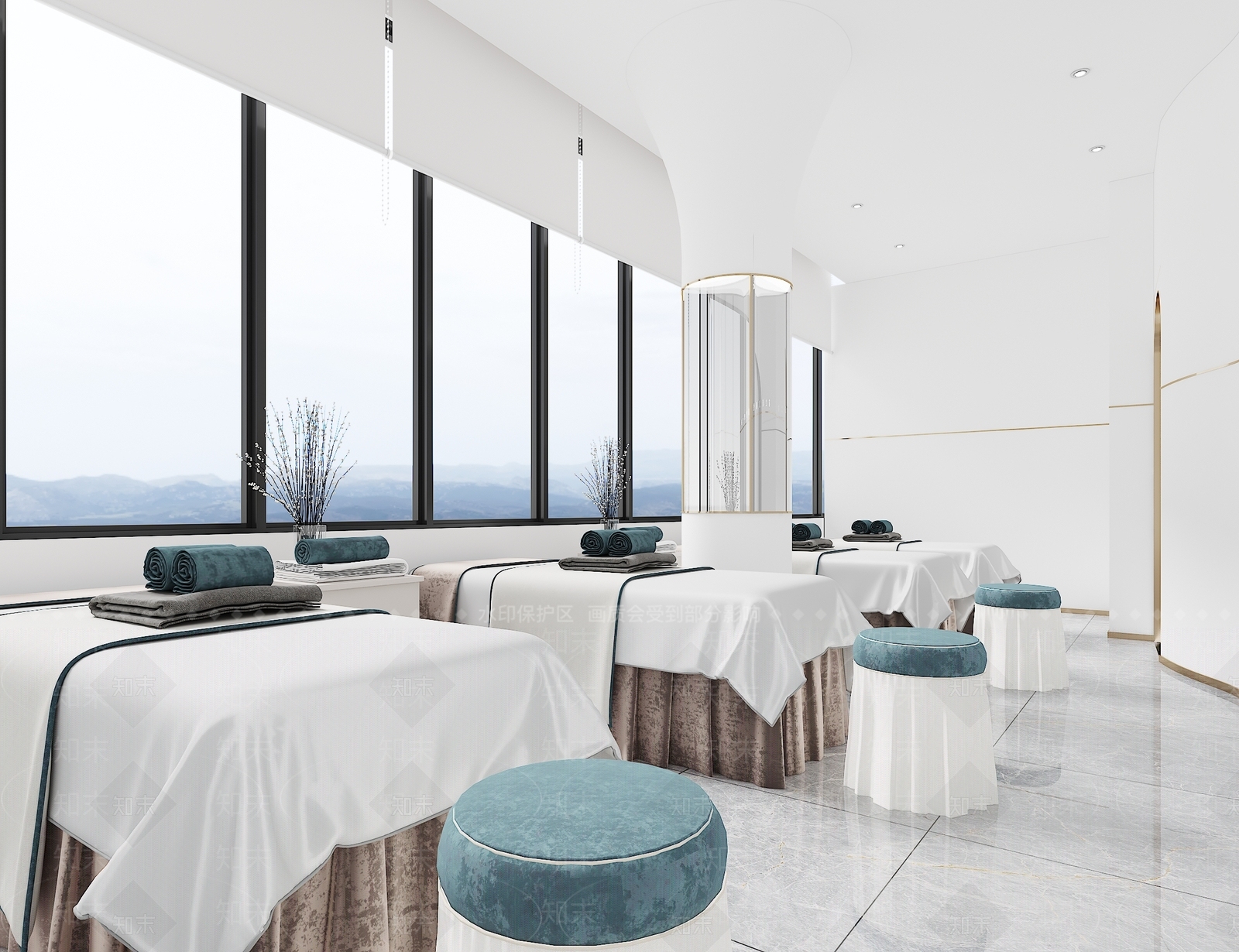 现代美容SPA店3D模型下载【ID:1134943469】