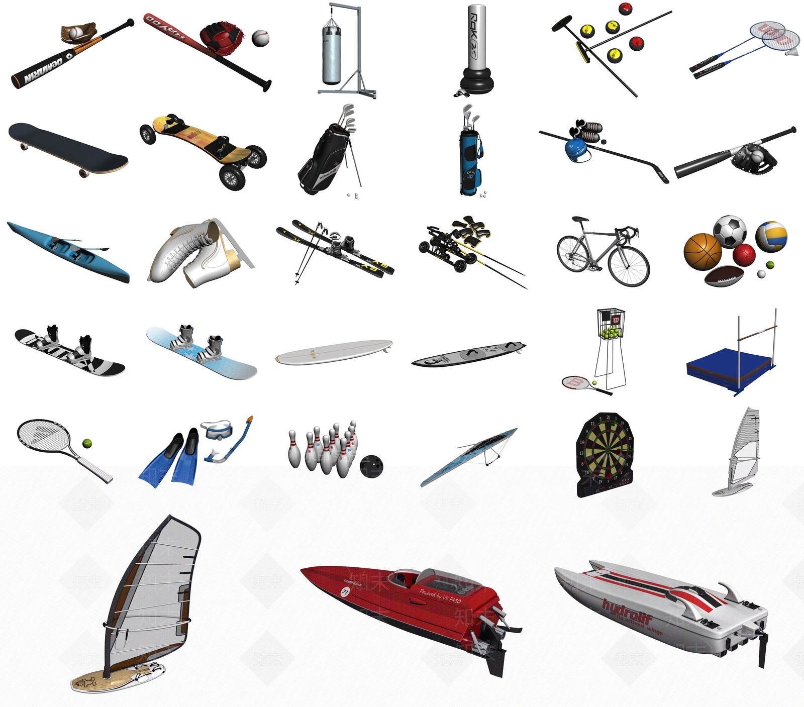 体育器材3D模型下载【ID:1134977331】