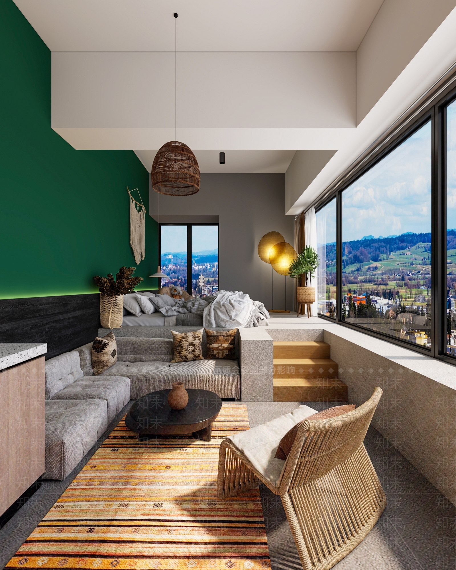 现代民宿公寓酒店3D模型下载【ID:1134952616】