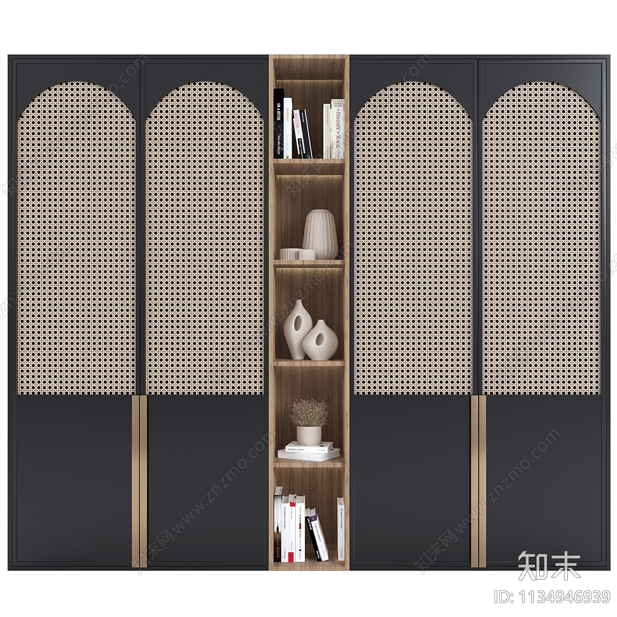 侘寂藤编衣柜3D模型下载【ID:1134946939】