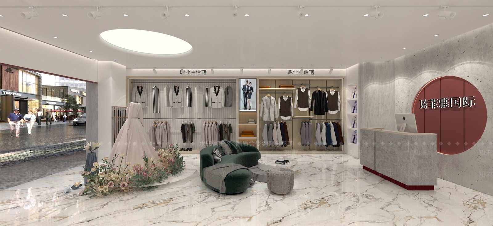 现代婚纱摄影店3D模型下载【ID:1134951939】