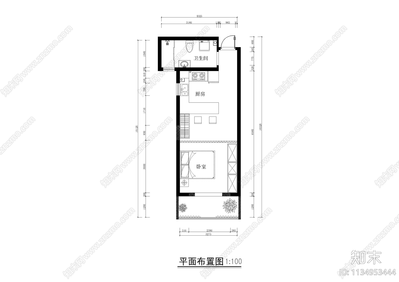 海顿公馆单身公寓平立施工图下载【ID:1134953444】