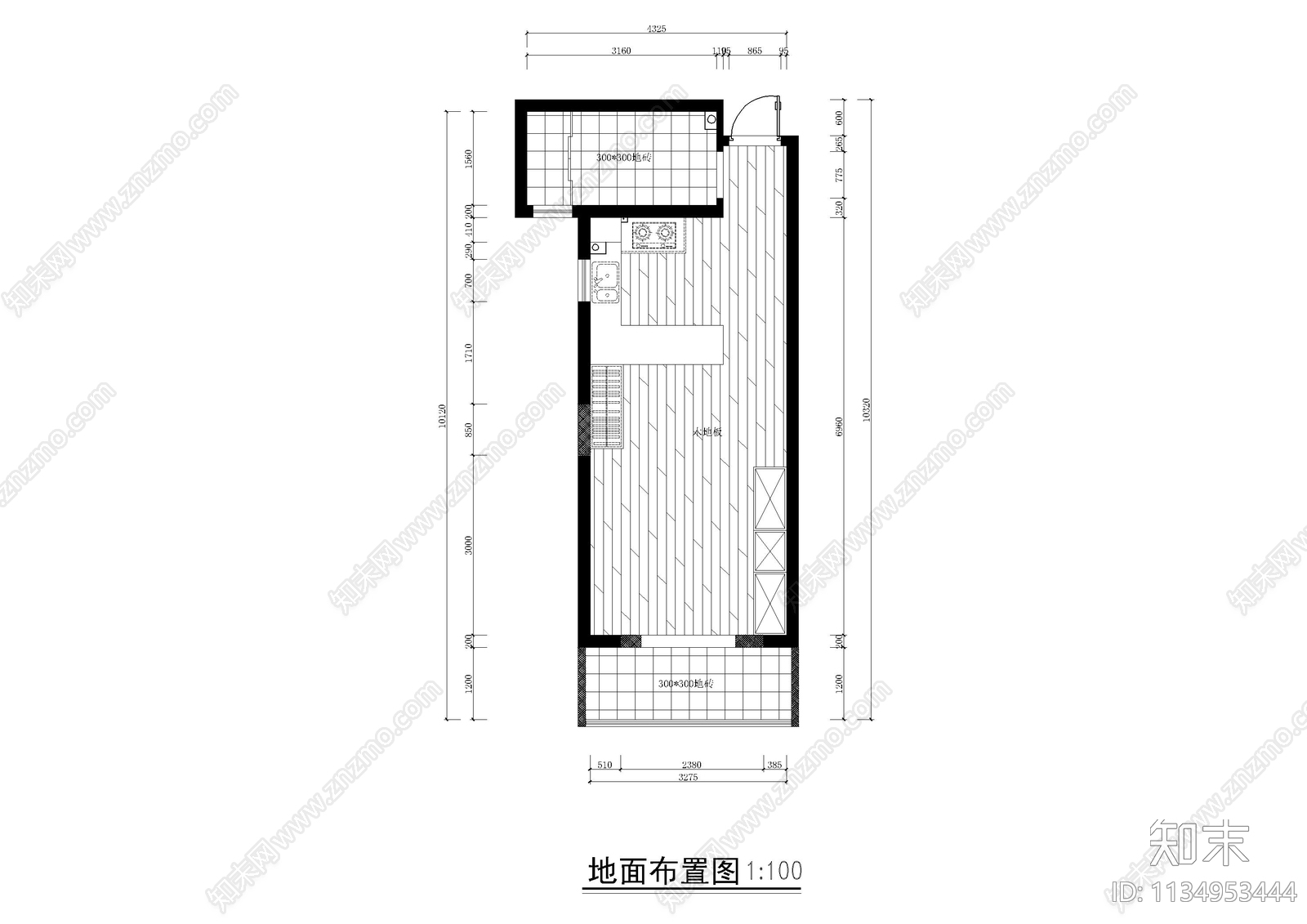 海顿公馆单身公寓平立施工图下载【ID:1134953444】