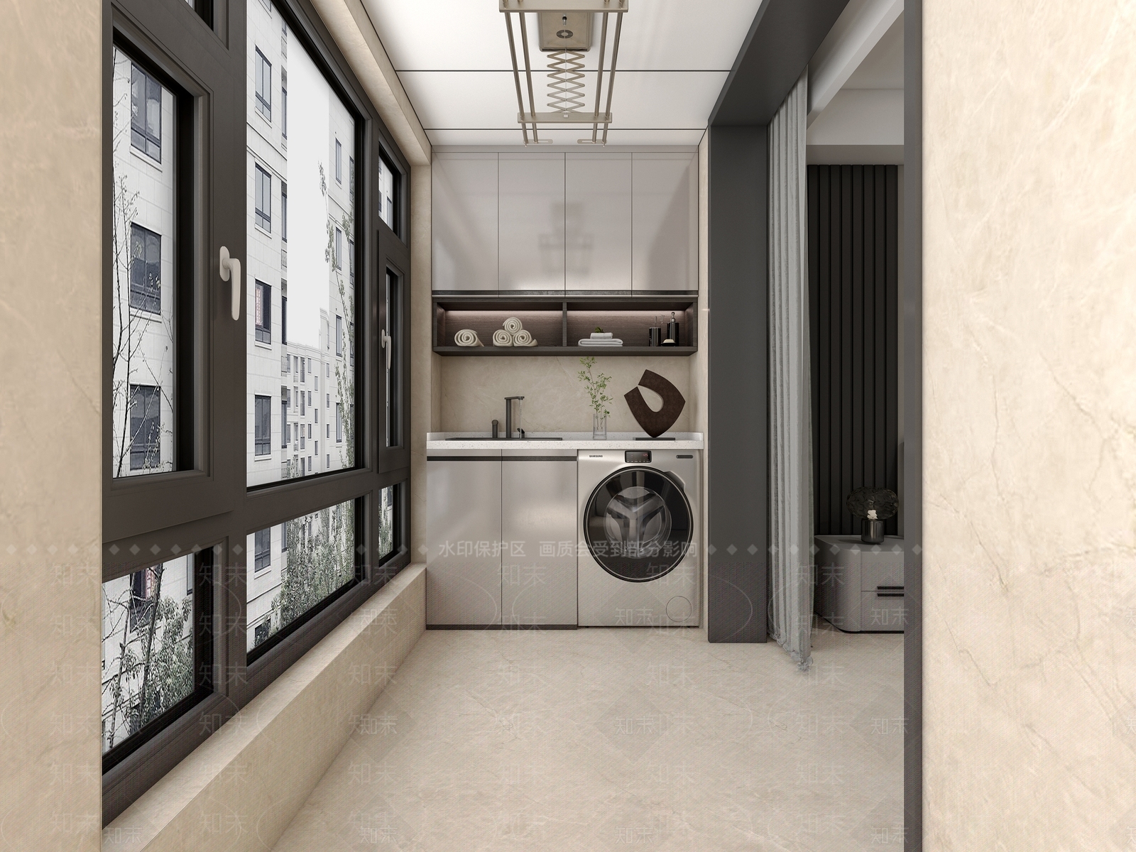 现代生活阳台3D模型下载【ID:1134955470】