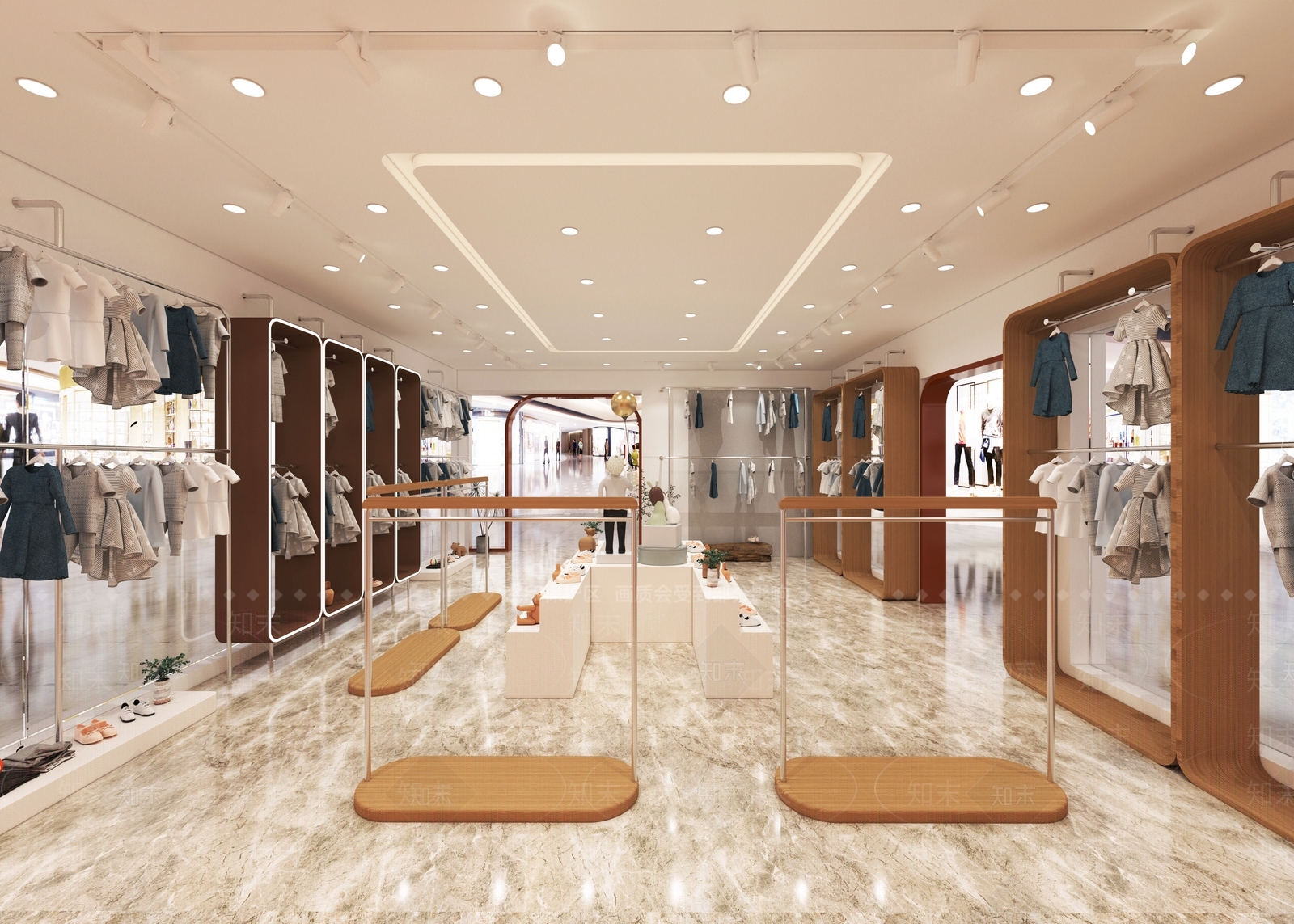 现代潮牌童装店3D模型下载【ID:1134956851】