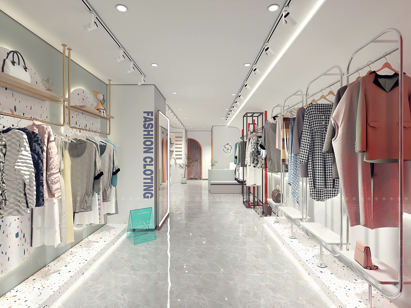 现代时尚女装店3D模型下载【ID:1134957746】