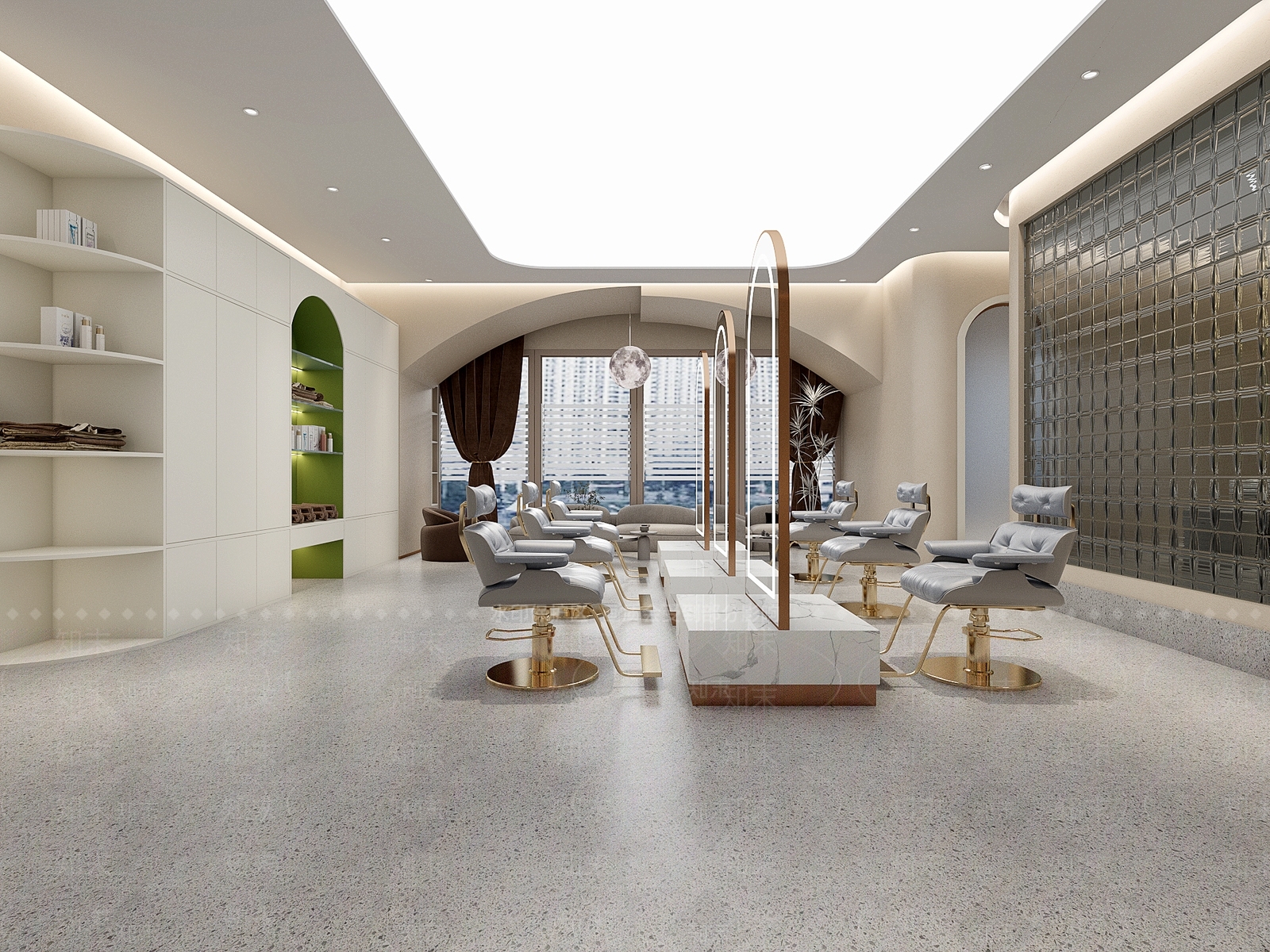 现代美发店3D模型下载【ID:1134961460】