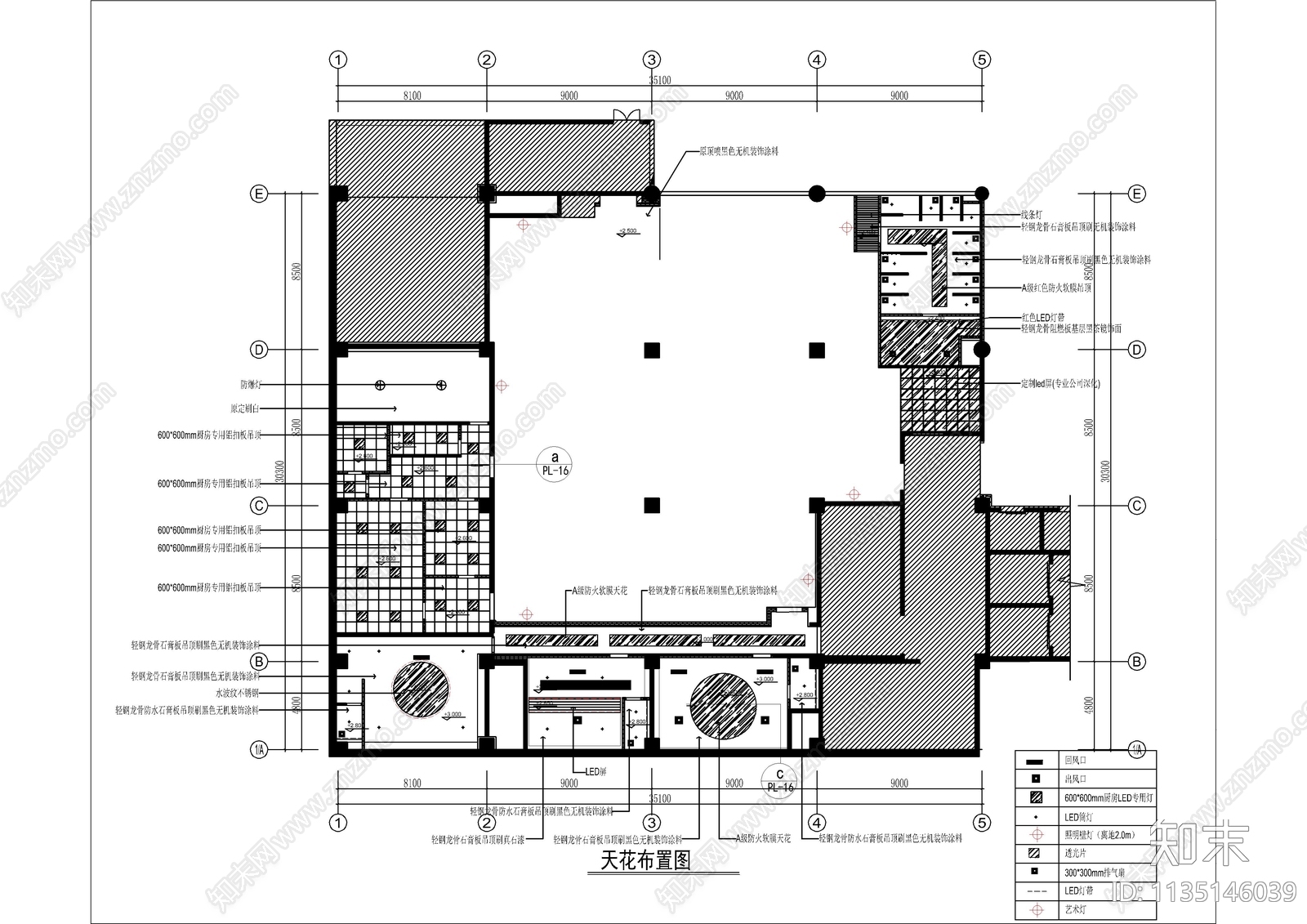 1100平酒吧效果图cad施工图下载【ID:1135146039】