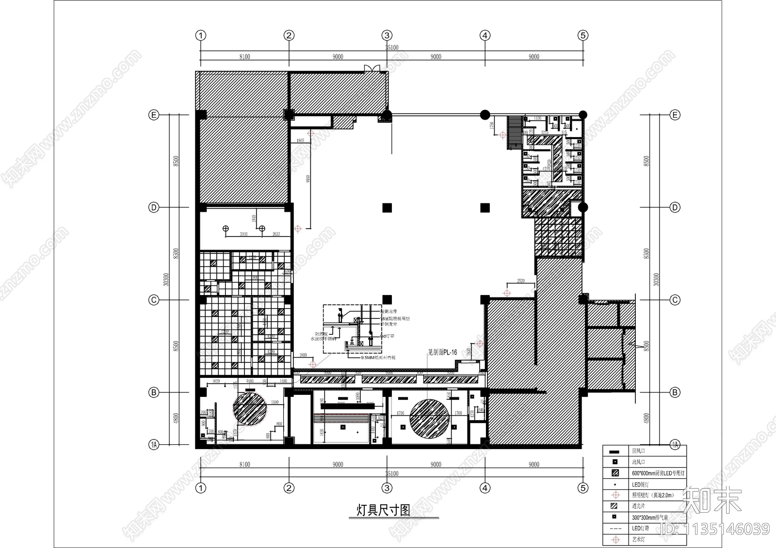 1100平酒吧效果图cad施工图下载【ID:1135146039】