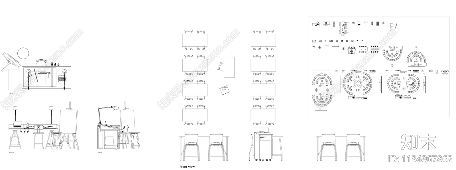 美术设备教具cad施工图下载【ID:1134967862】