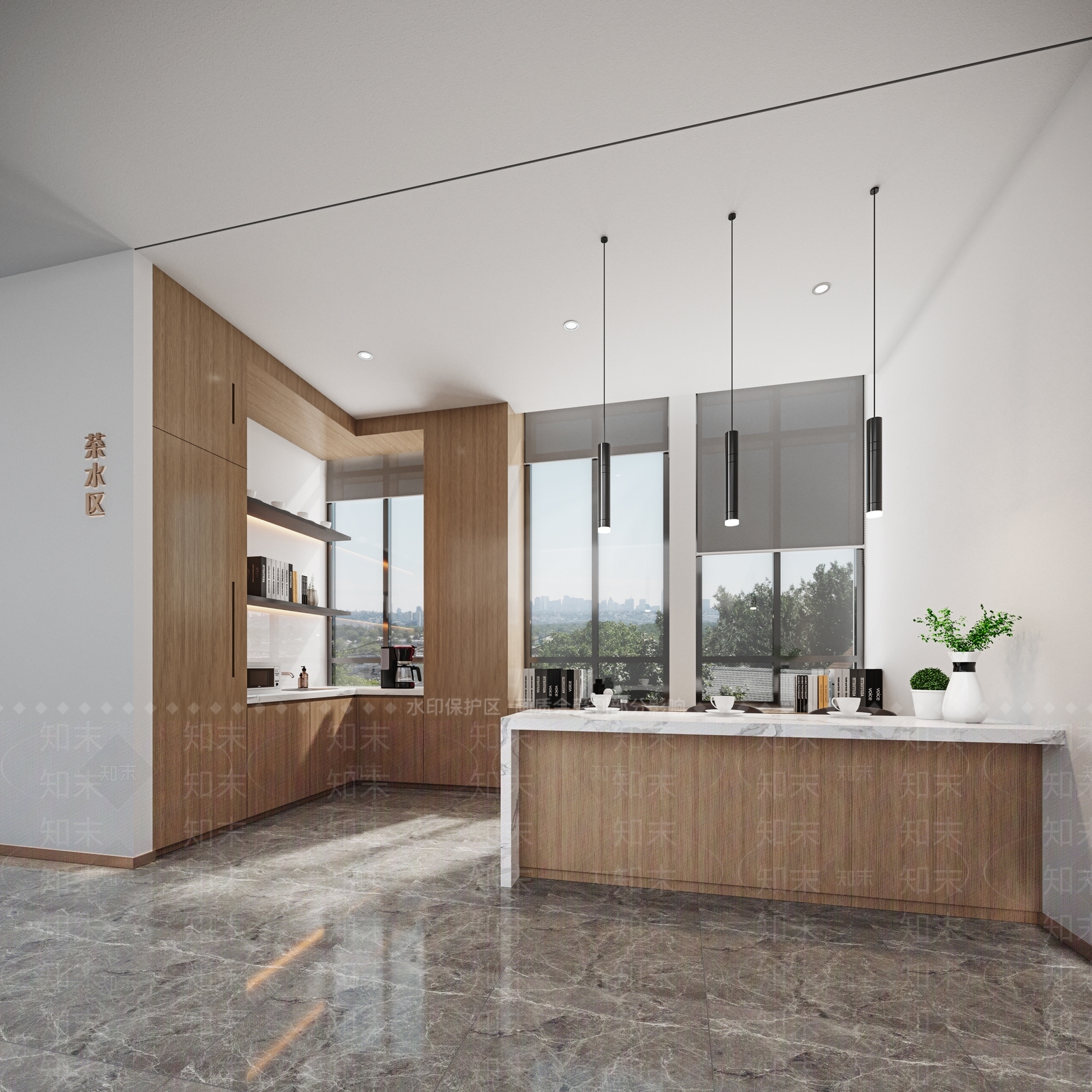 现代办公茶水间3D模型下载【ID:1134971163】