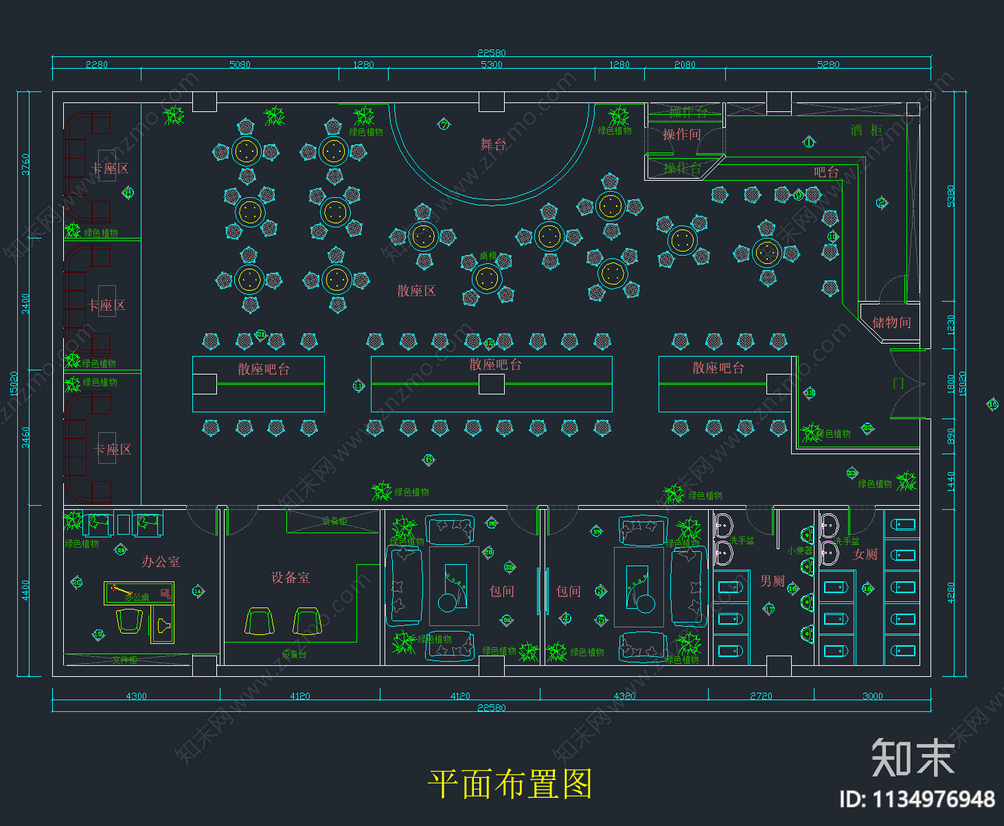 60套KTV酒吧夜总会平面图施工图下载【ID:1134976948】