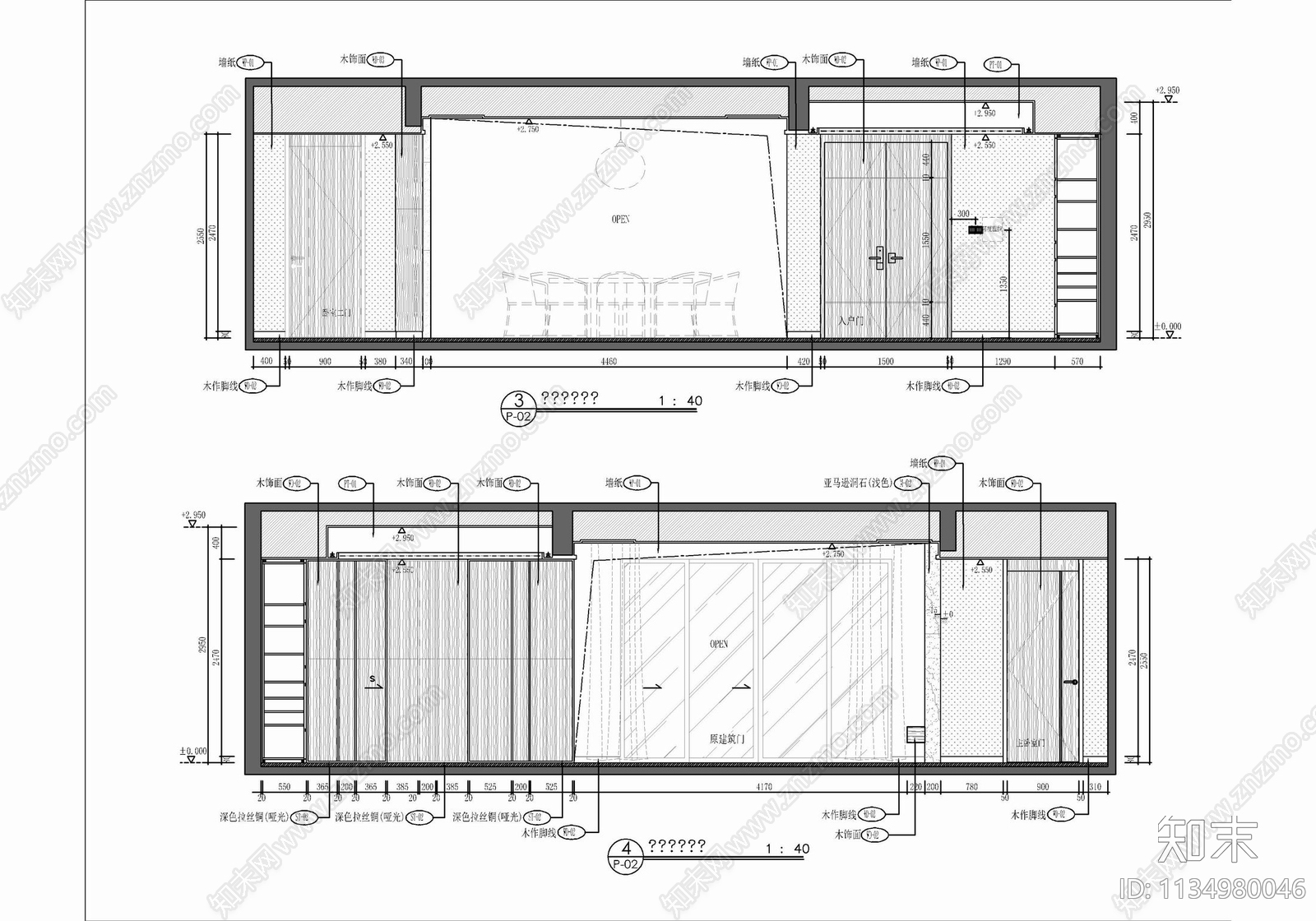 260㎡大平层家装cad施工图下载【ID:1134980046】