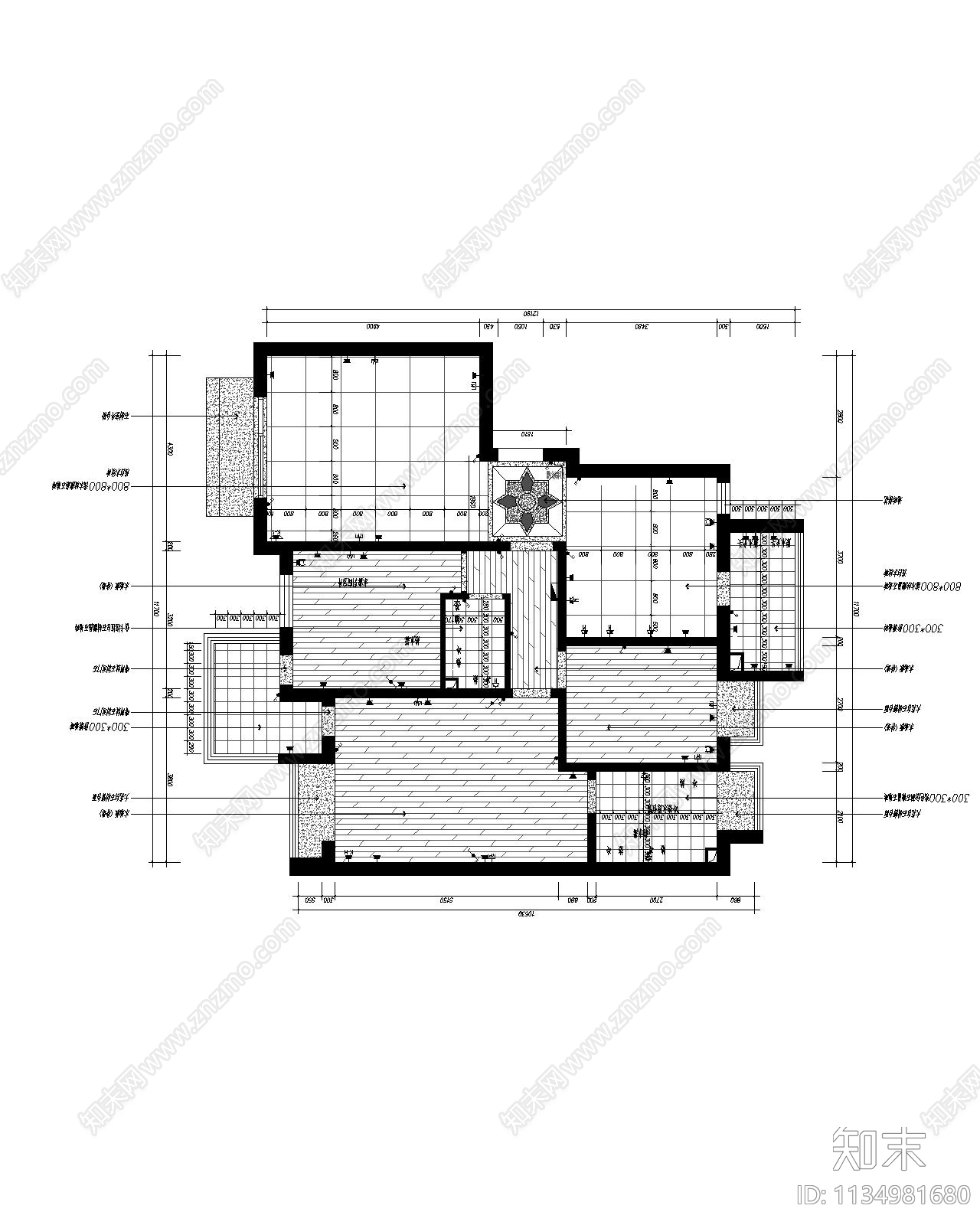 随园公寓装修cad施工图下载【ID:1134981680】