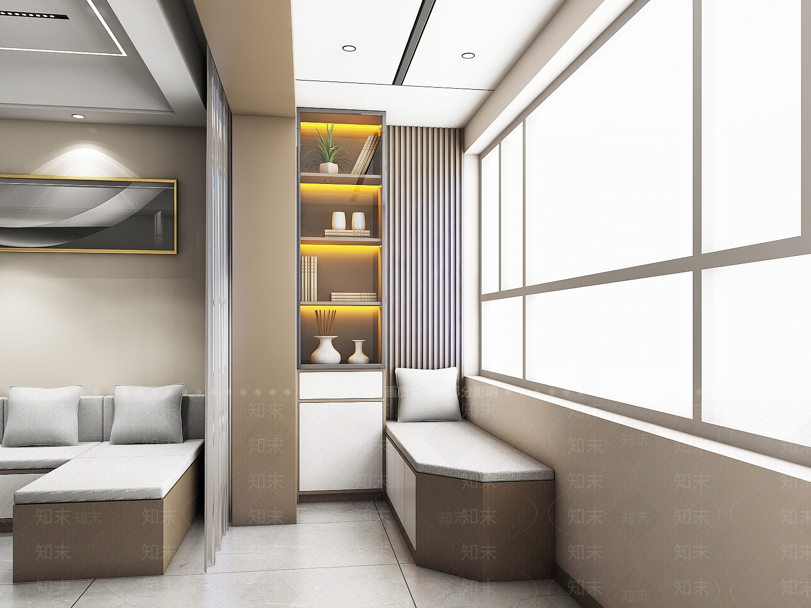 现代阳台3D模型下载【ID:1134983259】