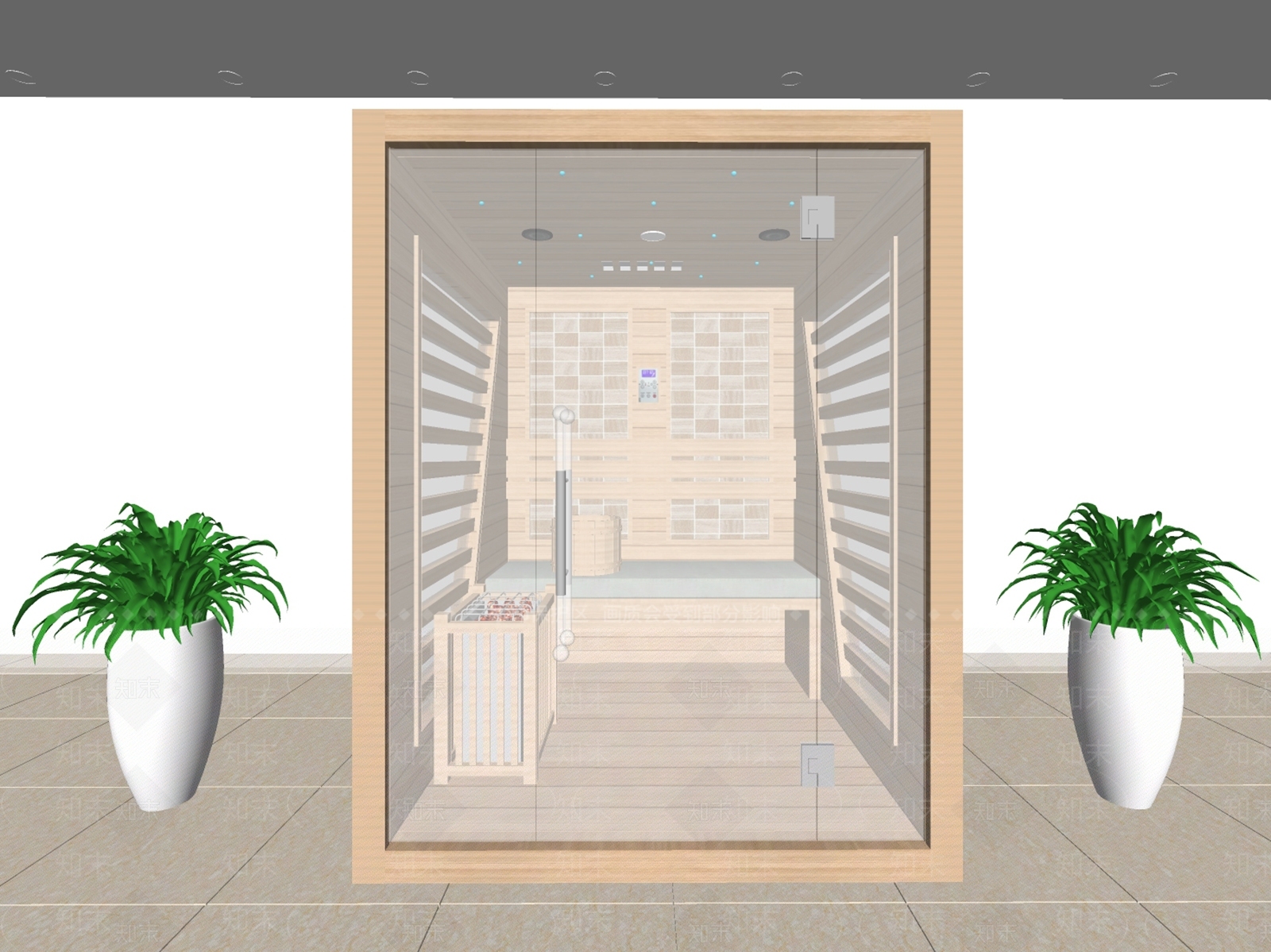 现代汗蒸房SU模型下载【ID:1134987937】