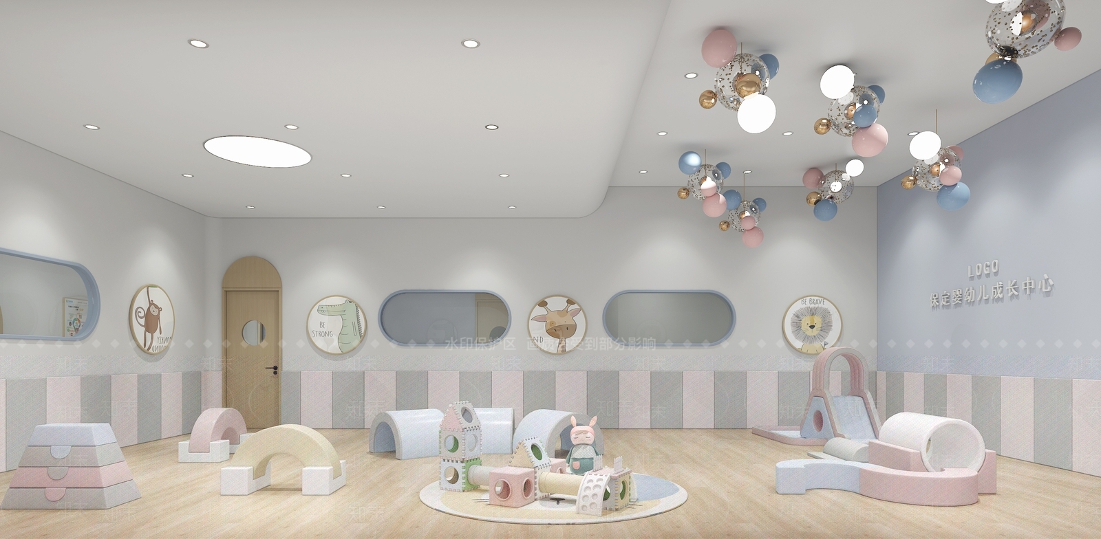 现代幼儿园感统教室3D模型下载【ID:1134989944】