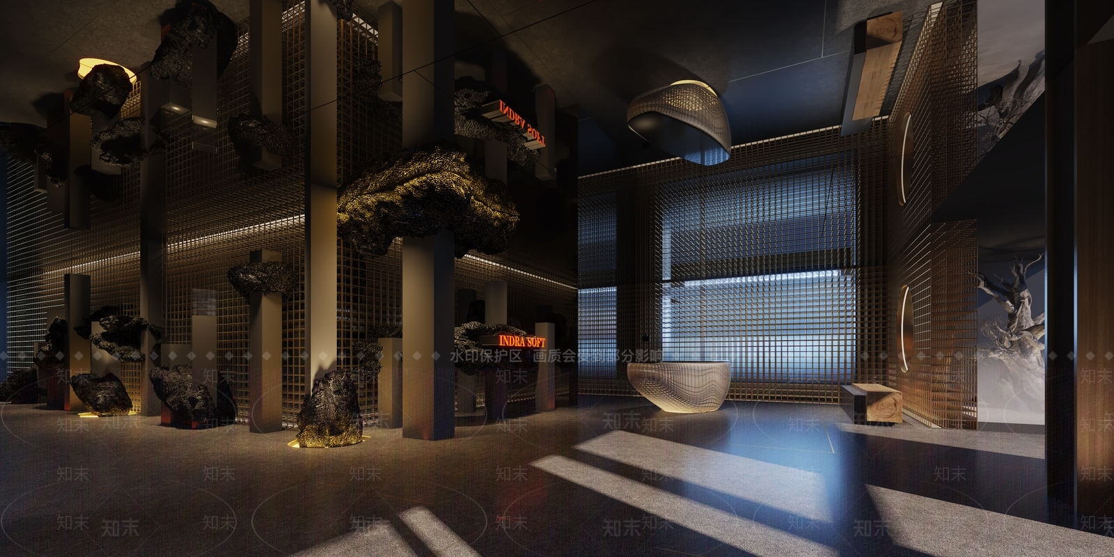 现代游戏公司大堂3D模型下载【ID:1134993483】_知末3d模型网