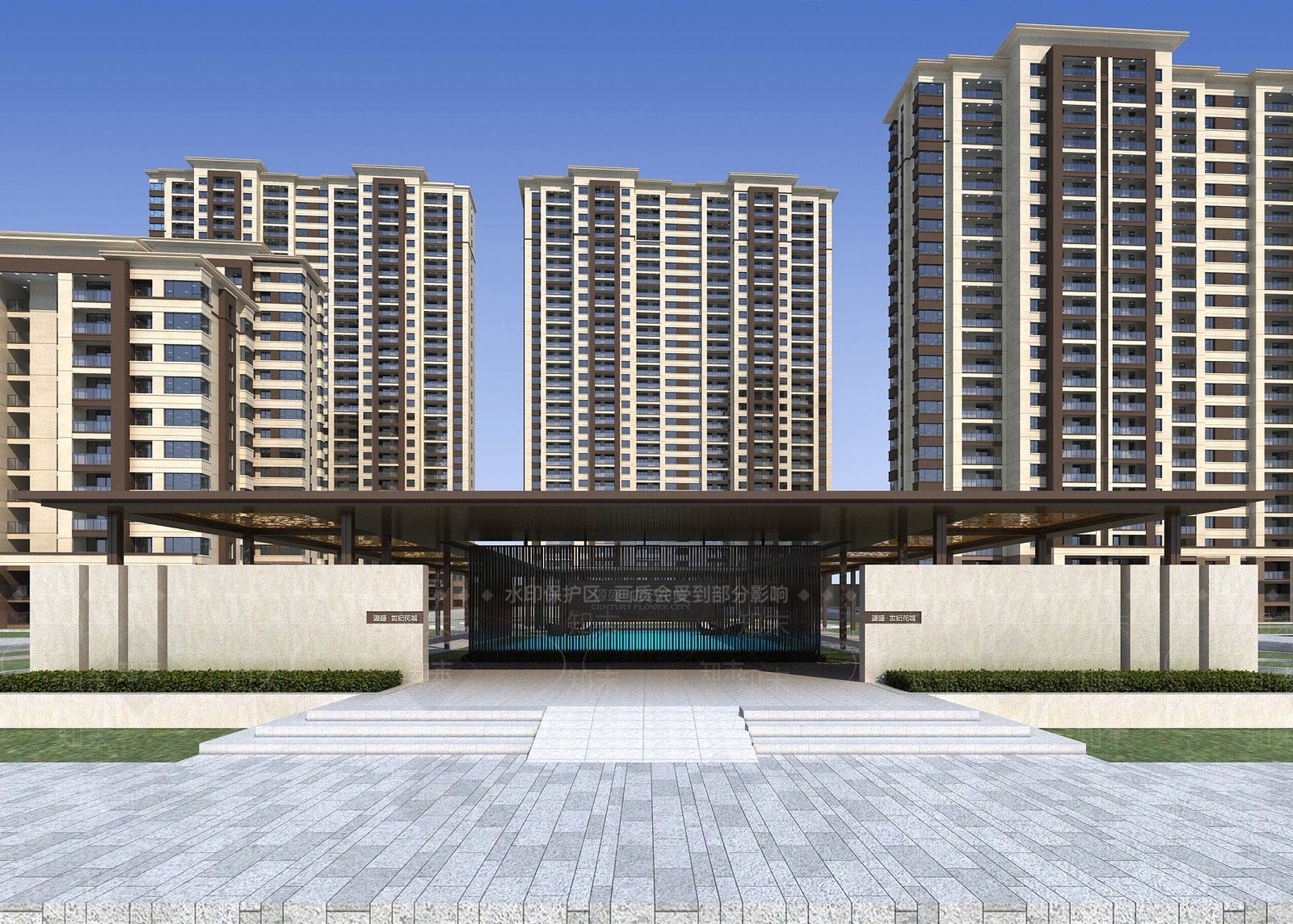 现代入口大门3D模型下载【ID:1134994694】