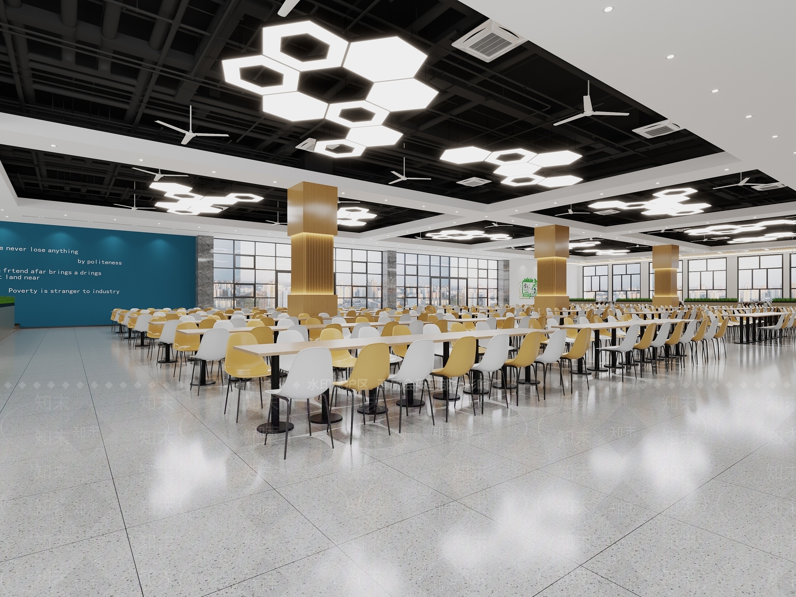 现代食堂3D模型下载【ID:1134996676】