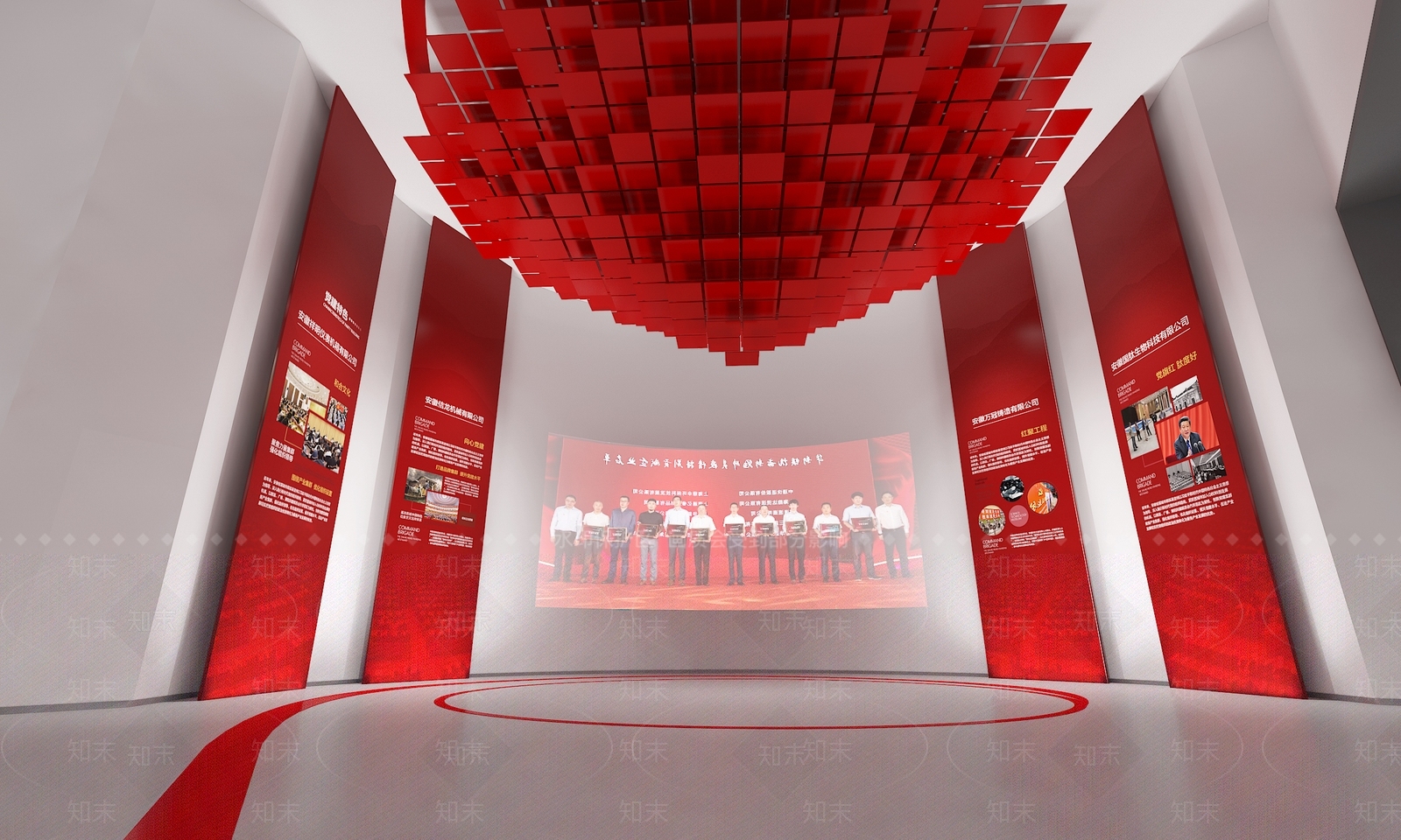 现代党建展厅SU模型下载【ID:1135715646】