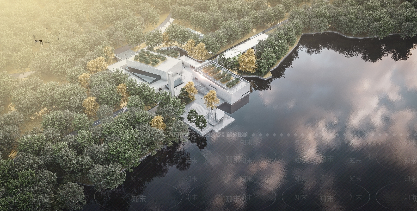 现代展览馆建筑SU模型下载【ID:1134996558】