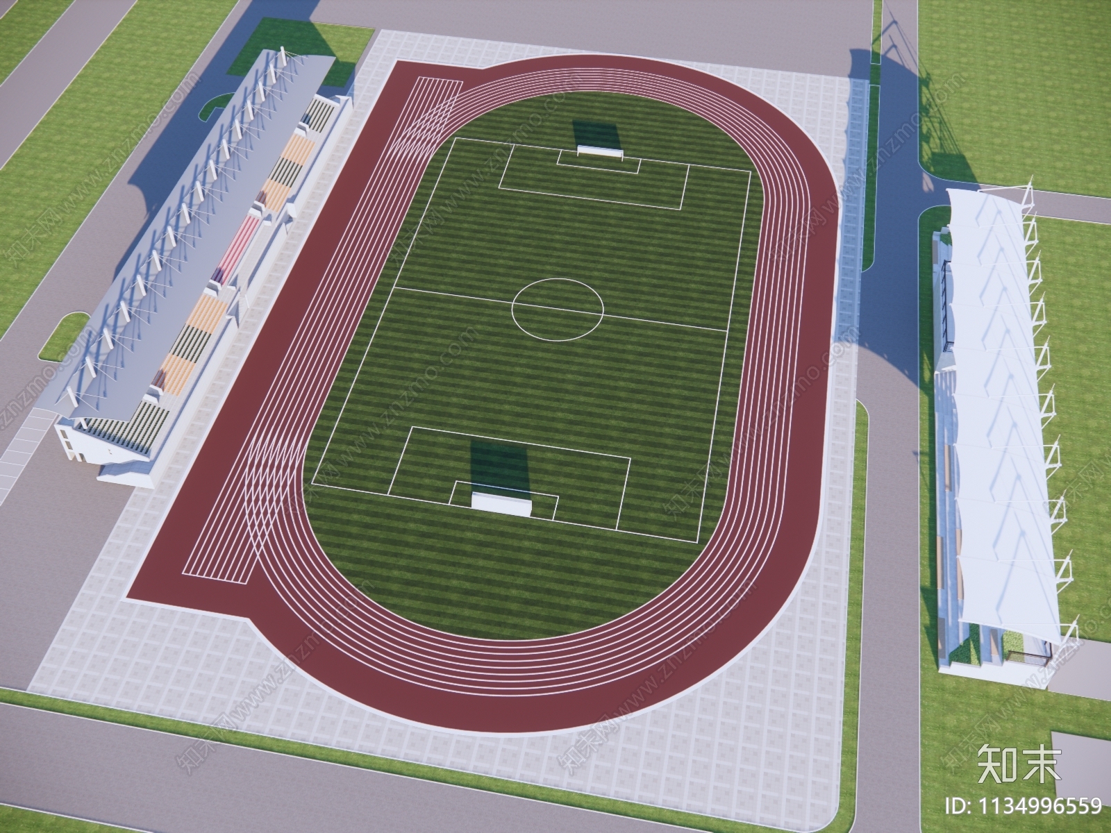 现代体育空间足球场SU模型下载【ID:1134996559】