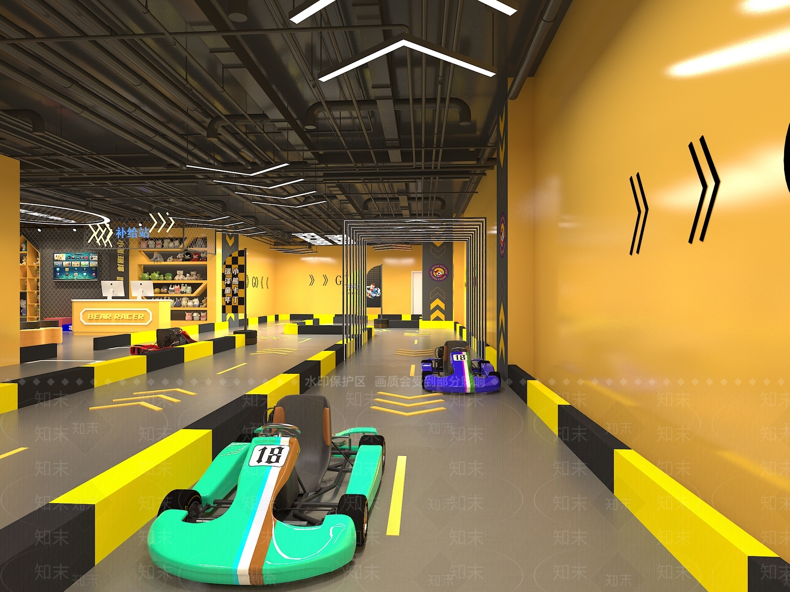 现代卡丁车聚乐都3D模型下载【ID:1134999775】